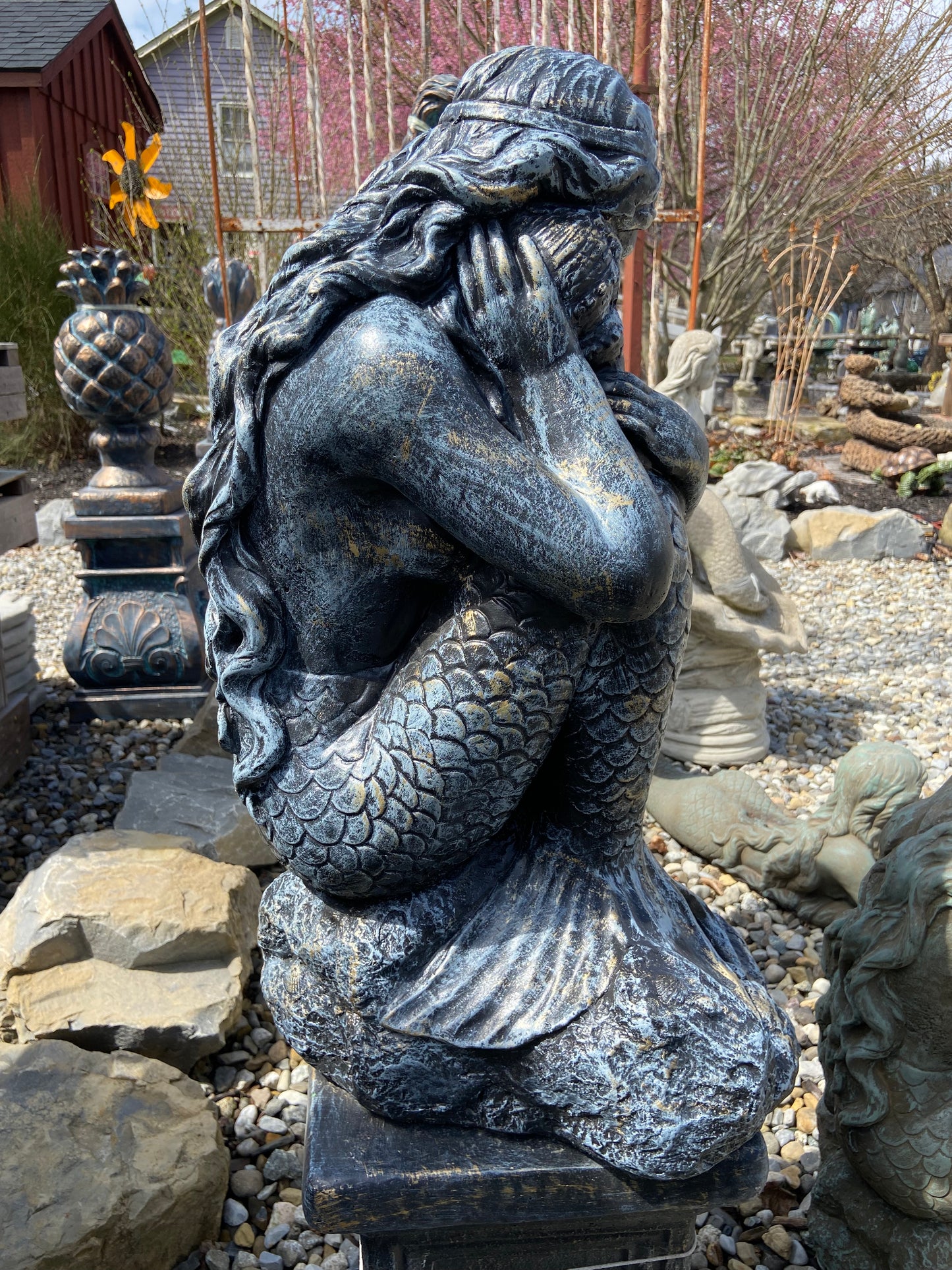 Bashful Mermaid Statue