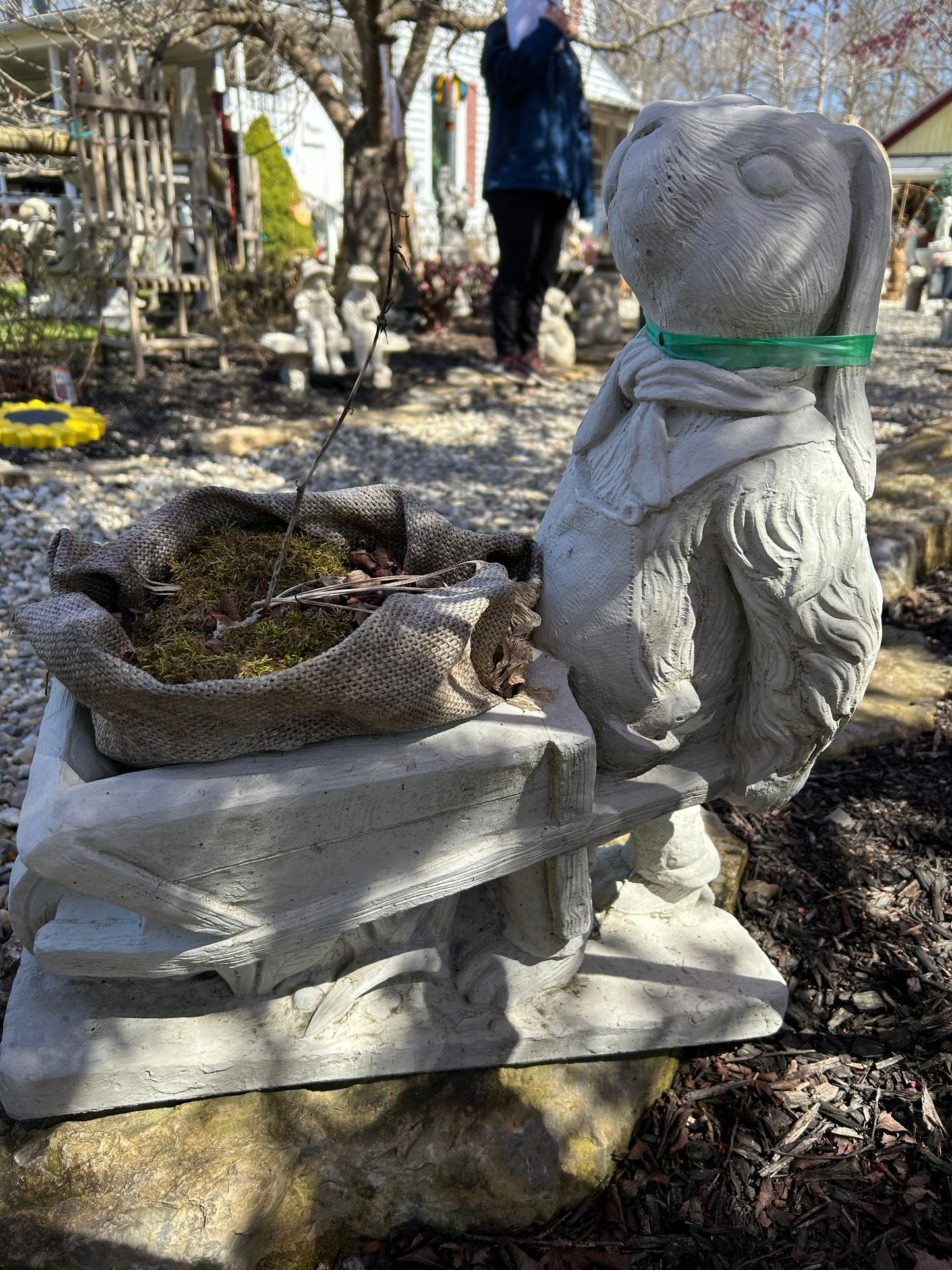 Bunny with Wheelbarrel