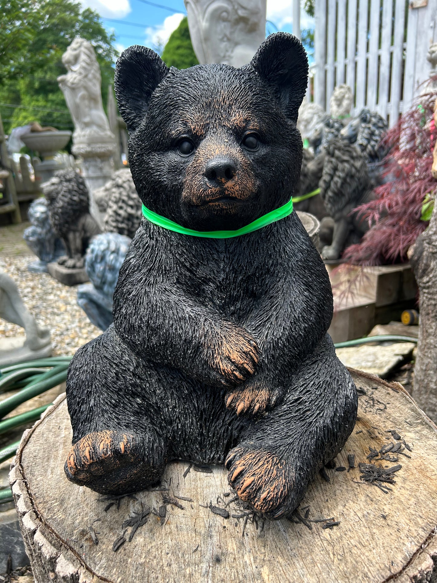 Sitting Bear Cub Statue