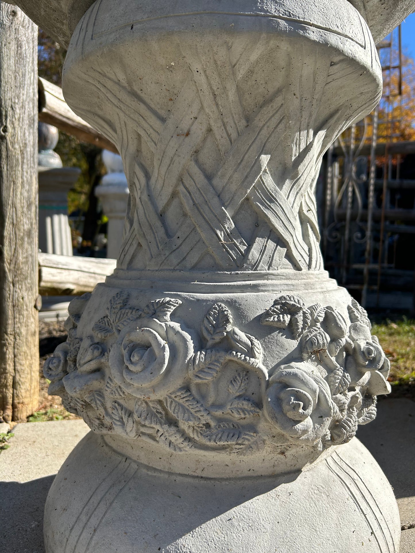 2-Piece Rose Concrete Planter