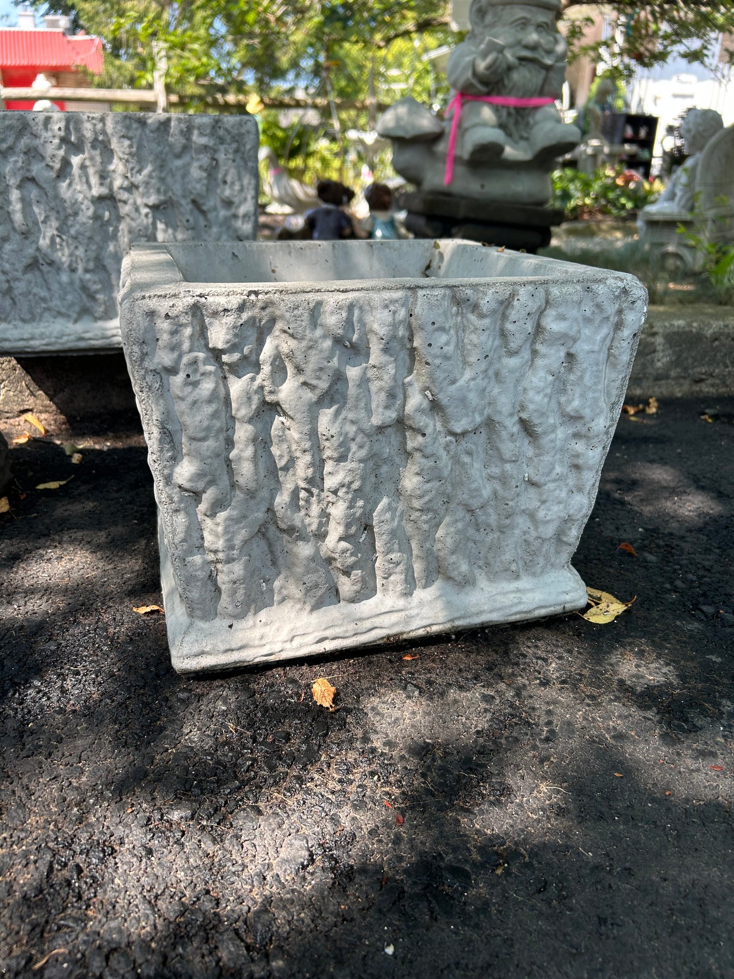 Rustic Woodlike Square Planter