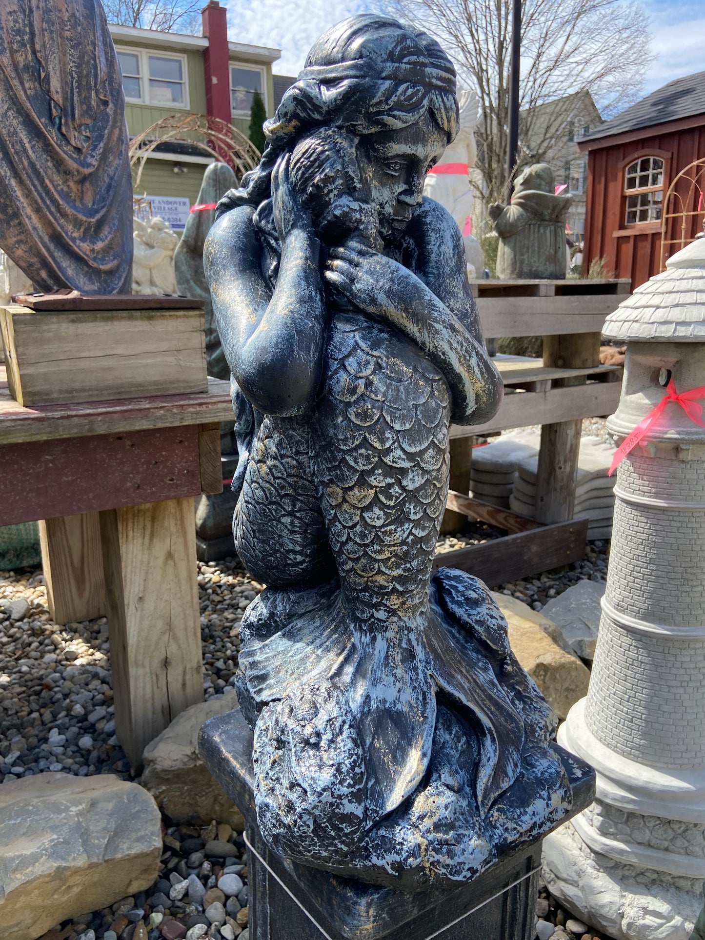 Bashful Mermaid Statue