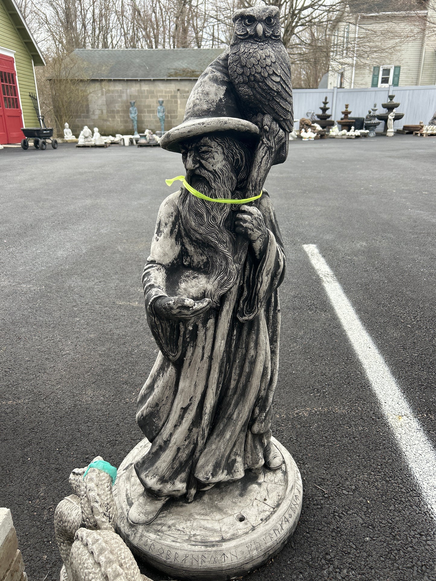 Wizard with Owl Statue