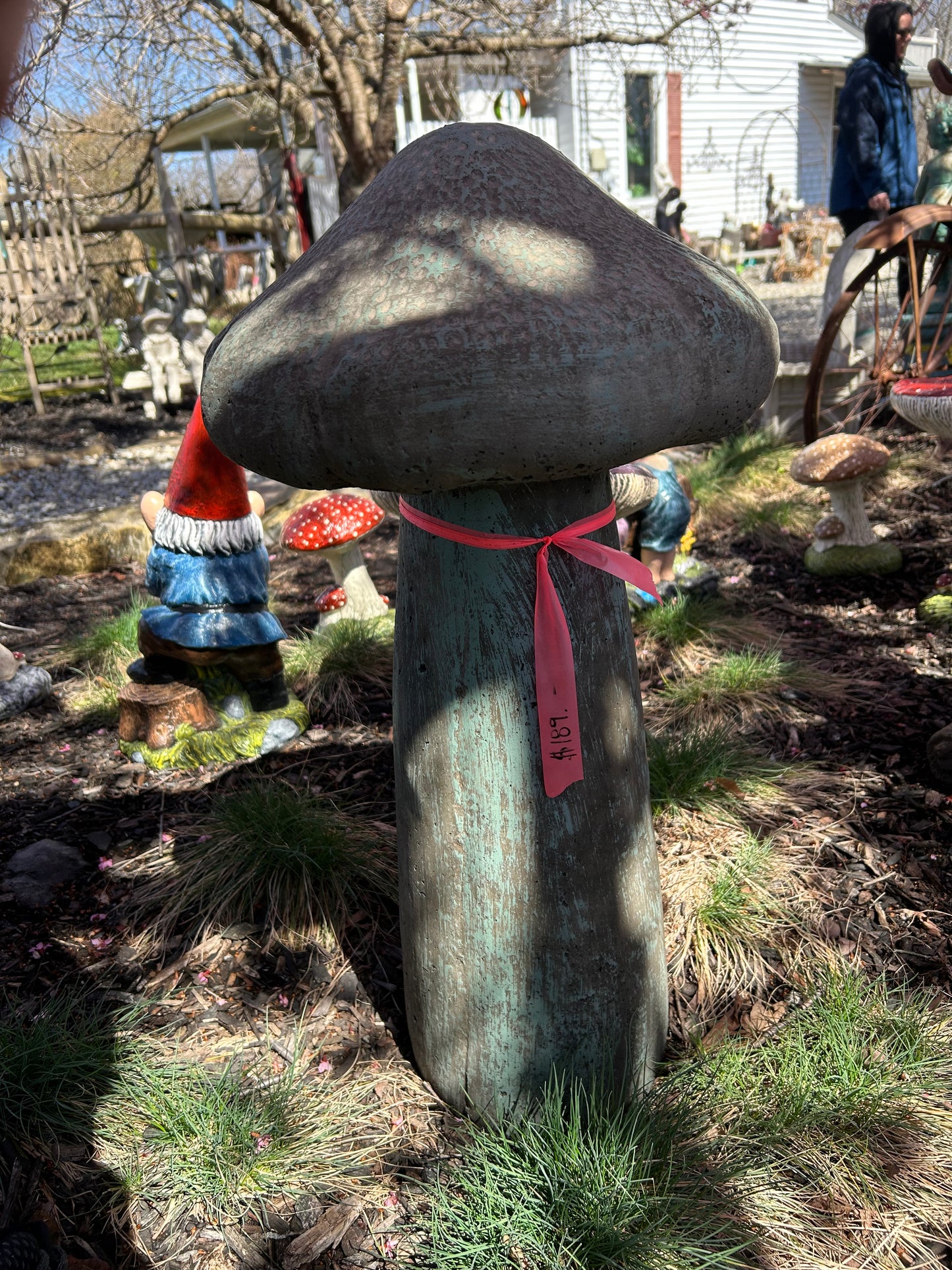 26" Tall Mushroom Statue