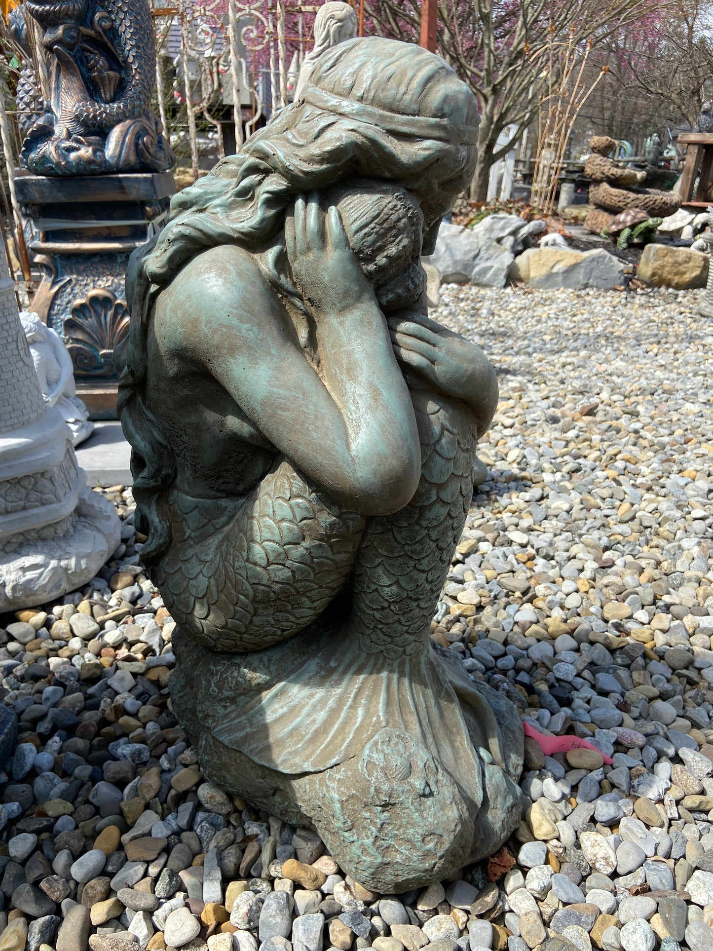Bashful Mermaid Statue