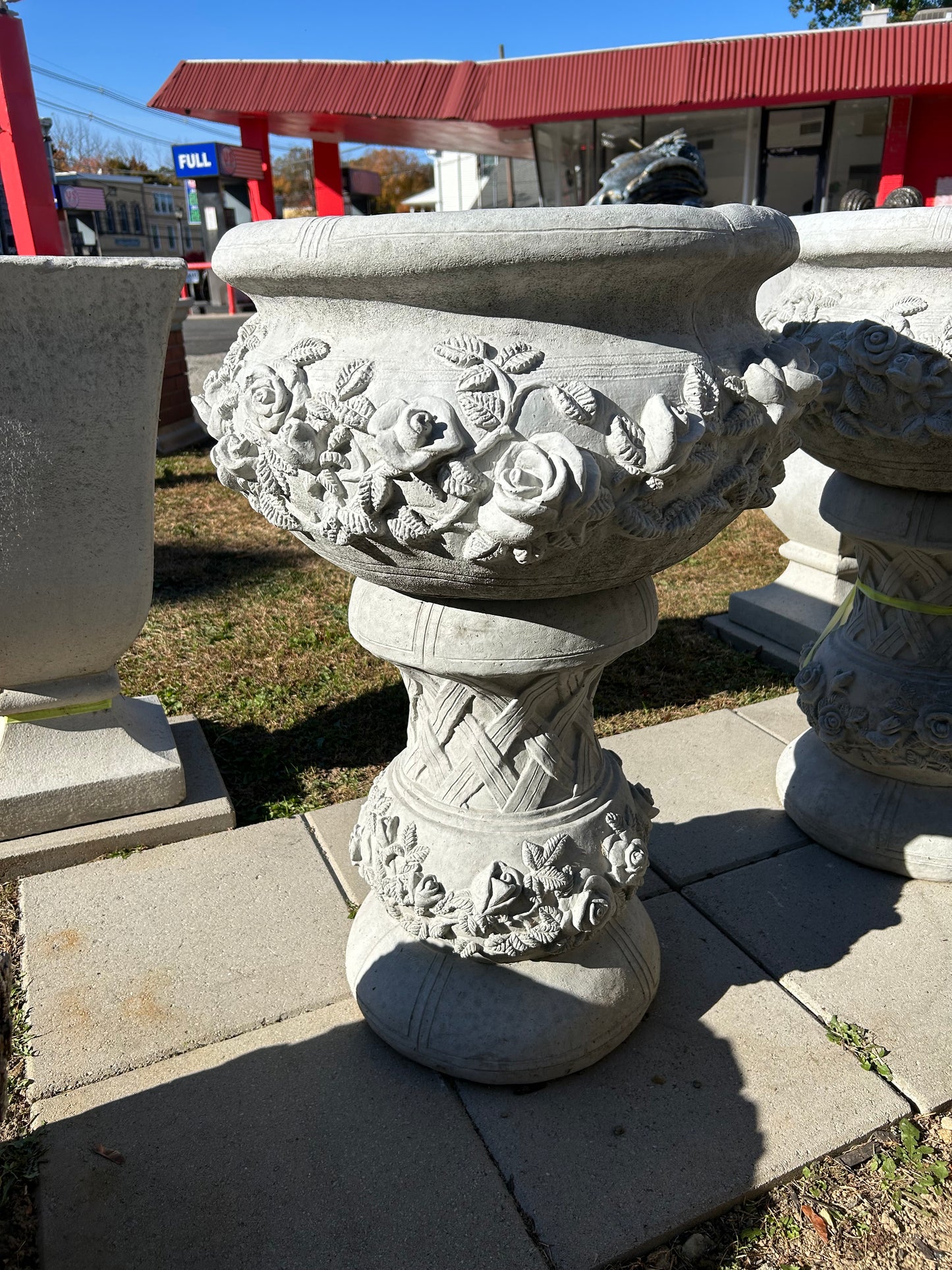 2-Piece Rose Concrete Planter