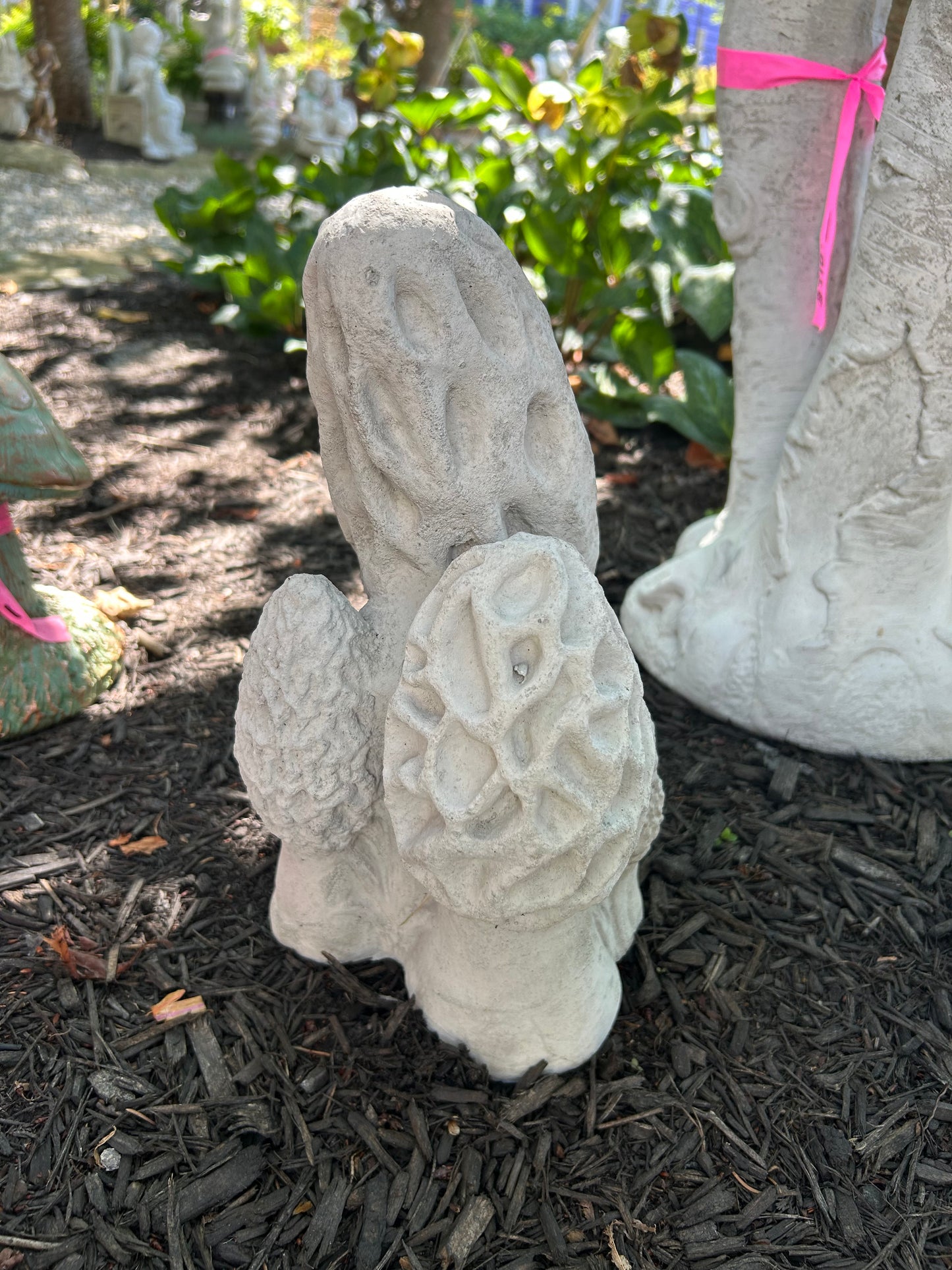 Morel Mushroom Concrete Statue