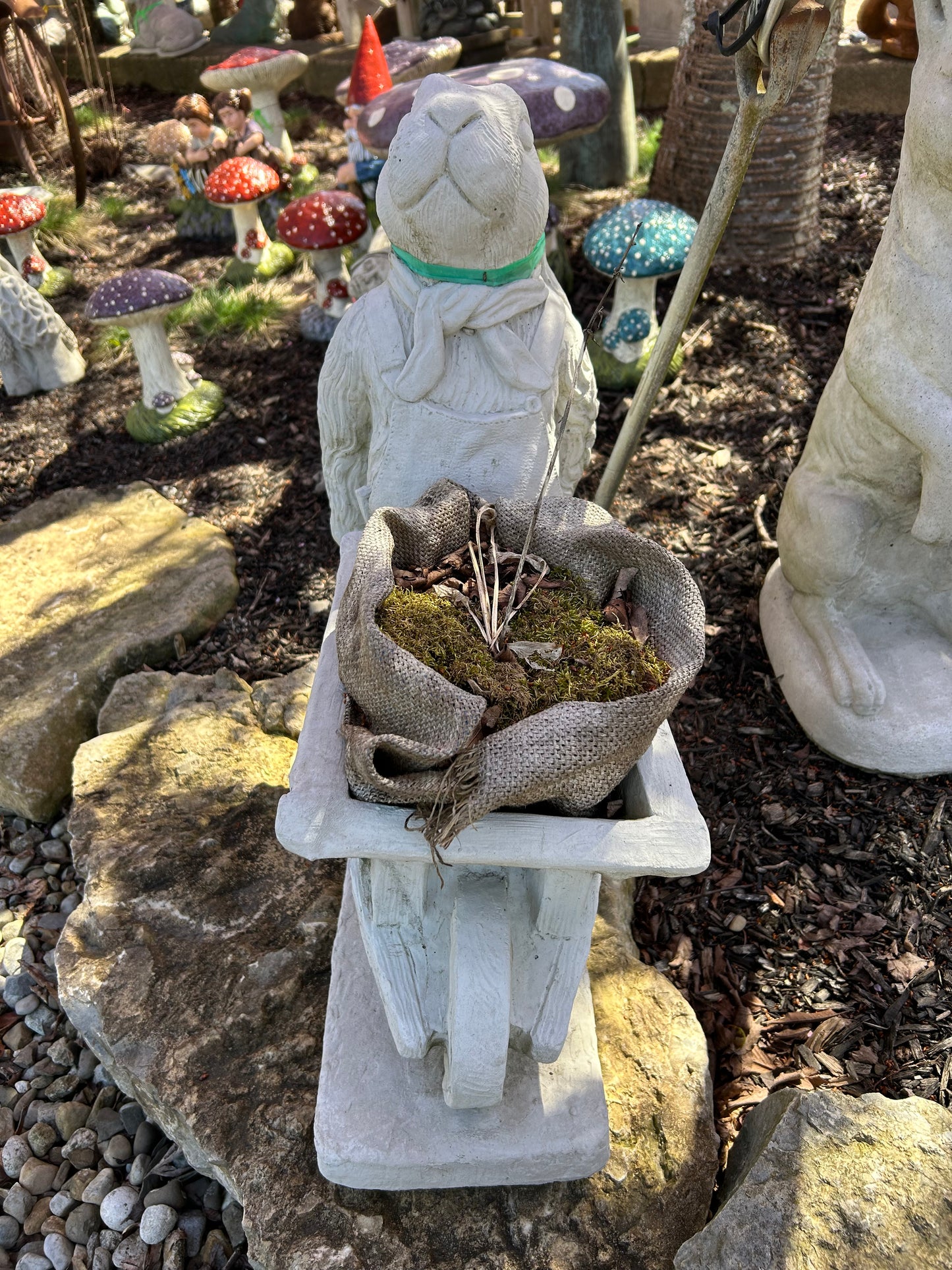 Bunny with Wheelbarrel