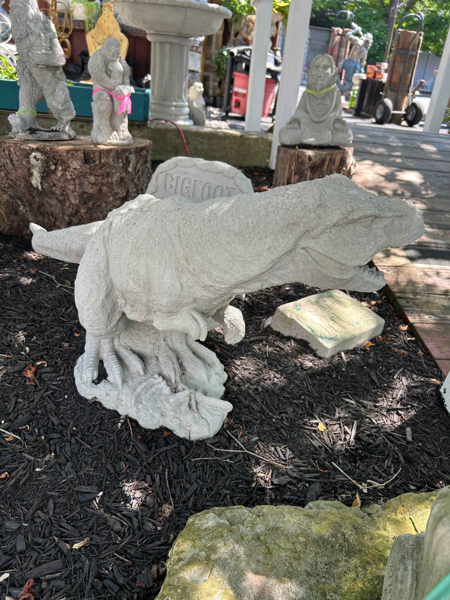 T-Rex Concrete Statue