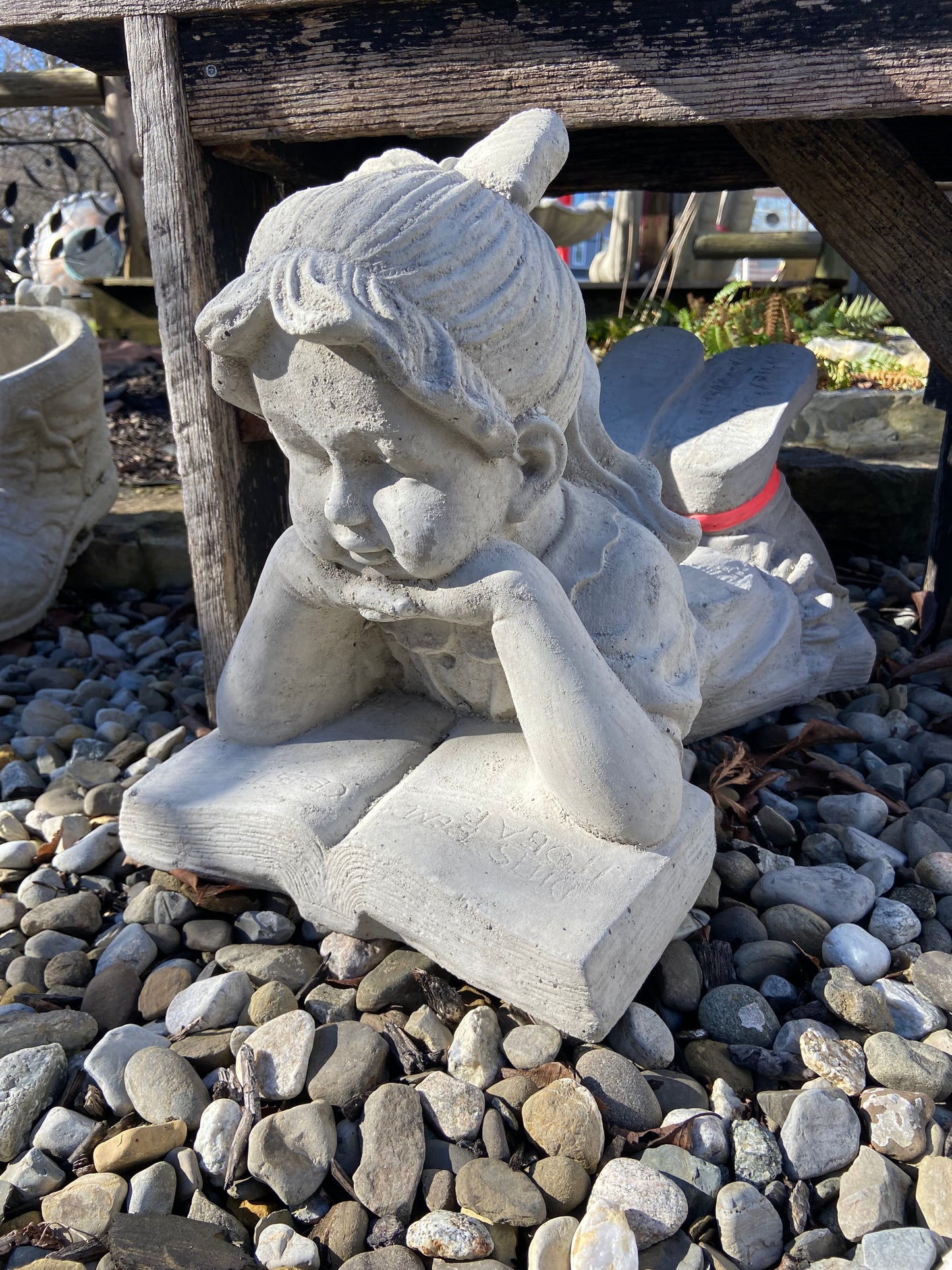 Large Girl Reading Statue