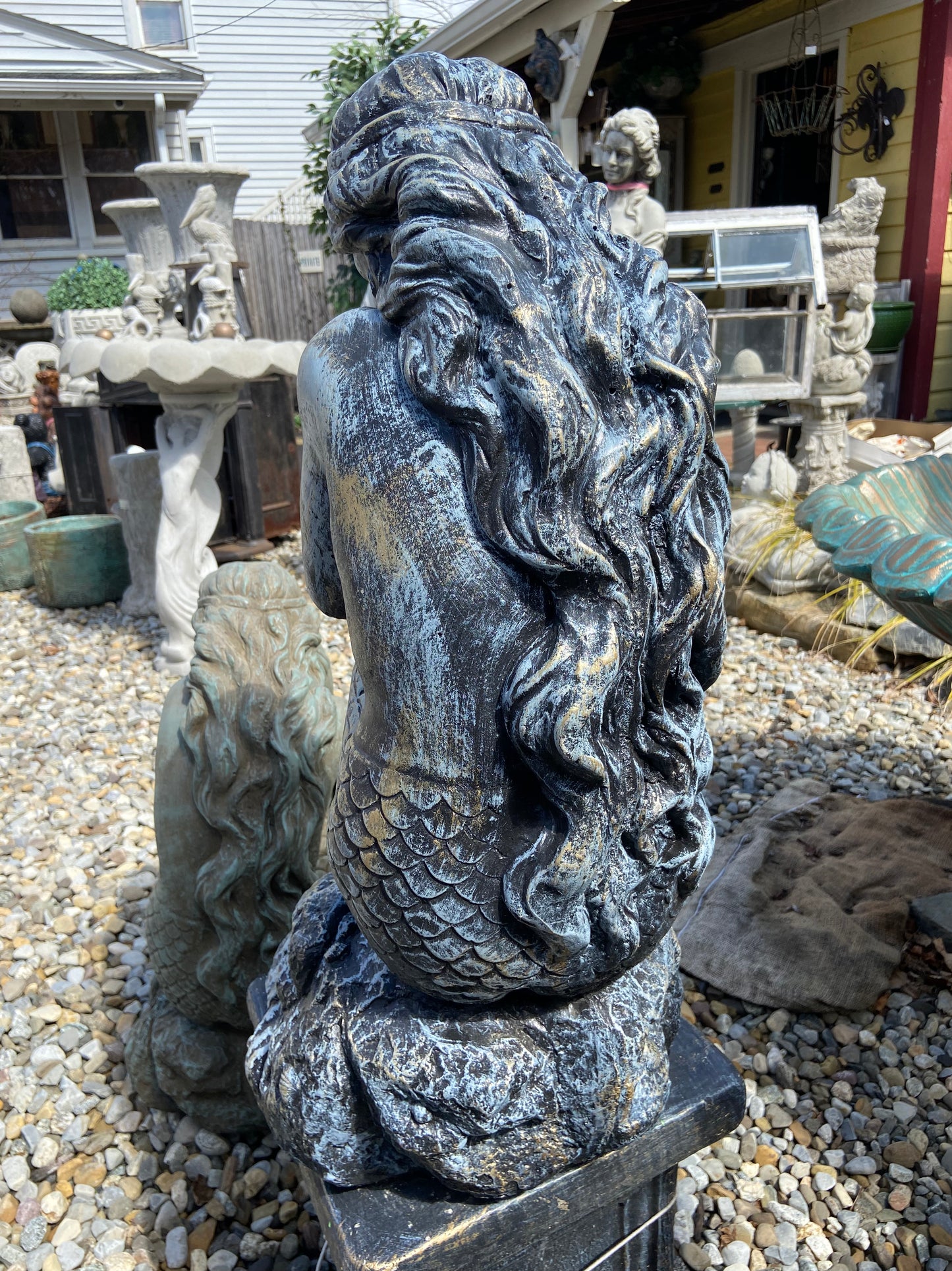 Bashful Mermaid Statue