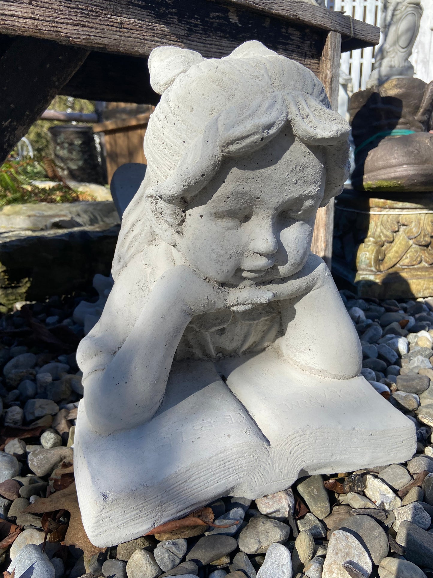 Large Girl Reading Statue