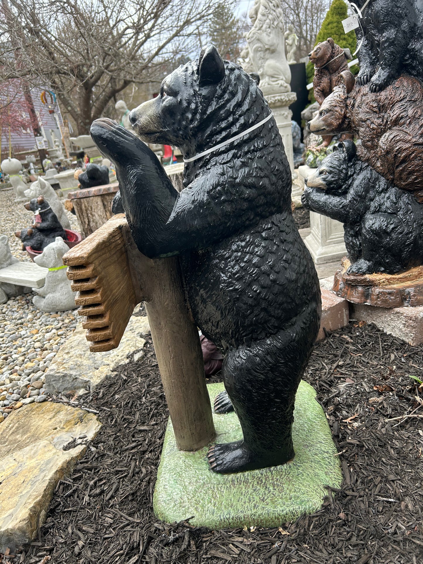 Bear w/ Welcome Sign Statue