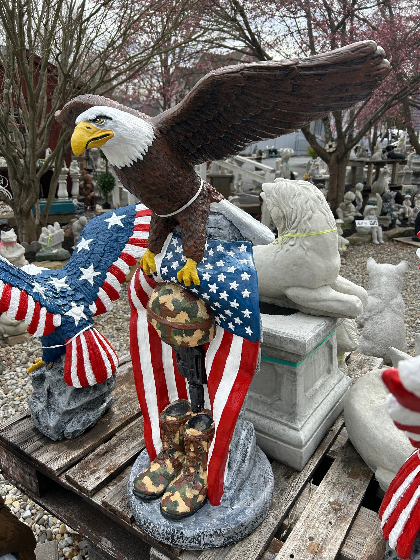 Eagle w/ Flag and Battle Cross