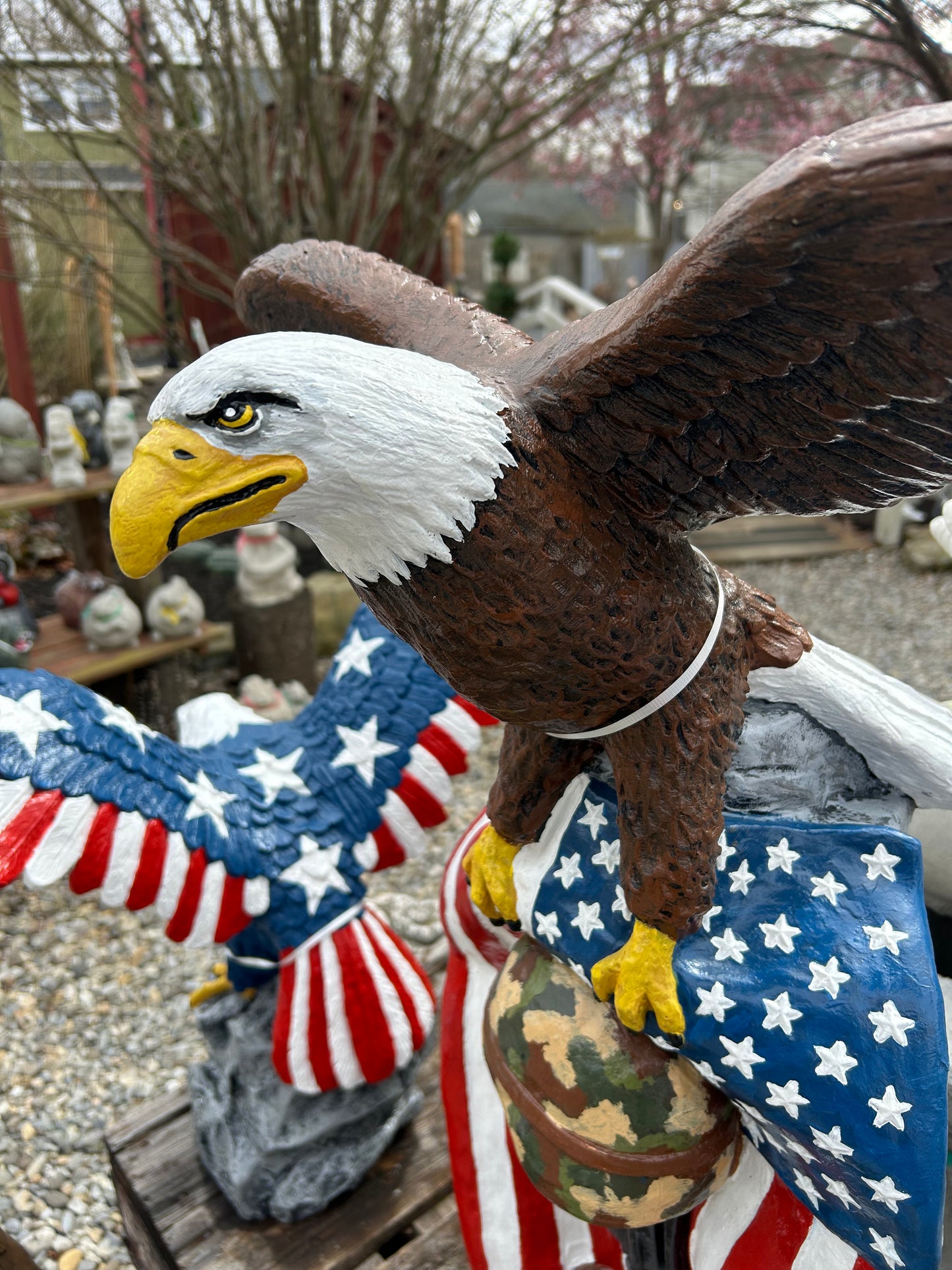 Eagle w/ Flag and Battle Cross