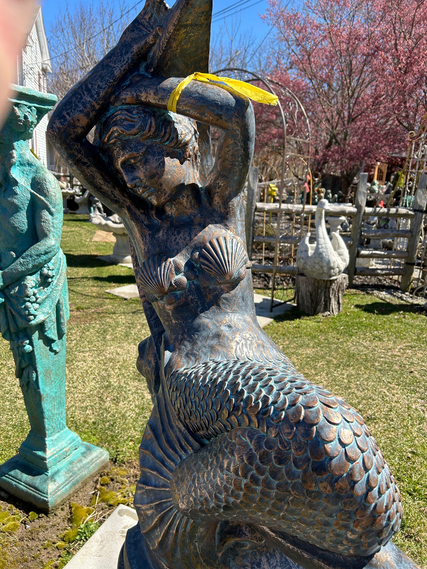 Mermaid on Moon with Pedestal