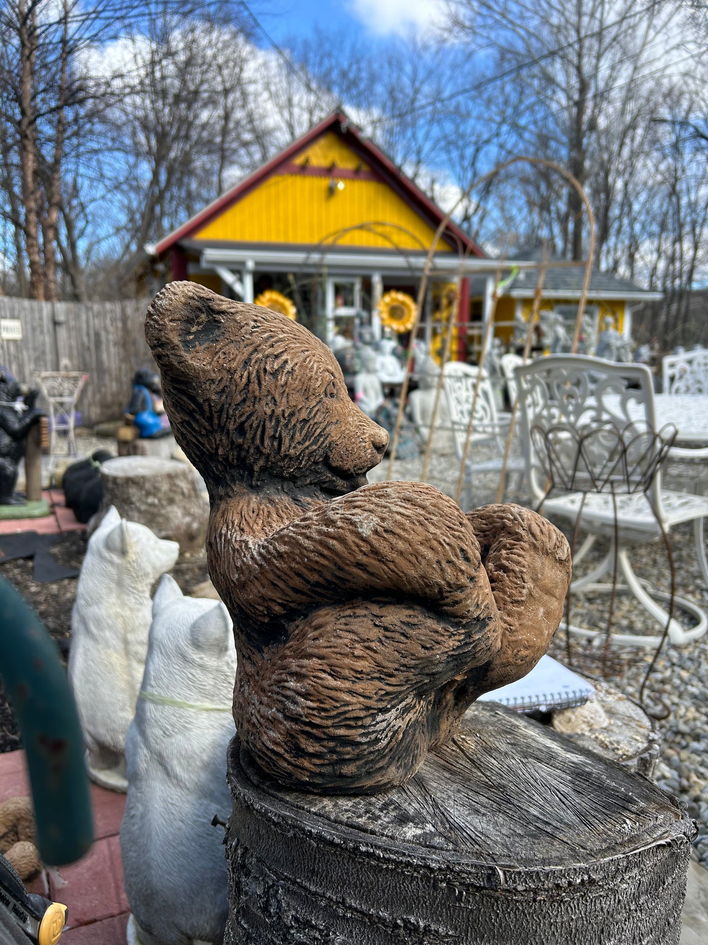 Teddy Bear Concrete Statue