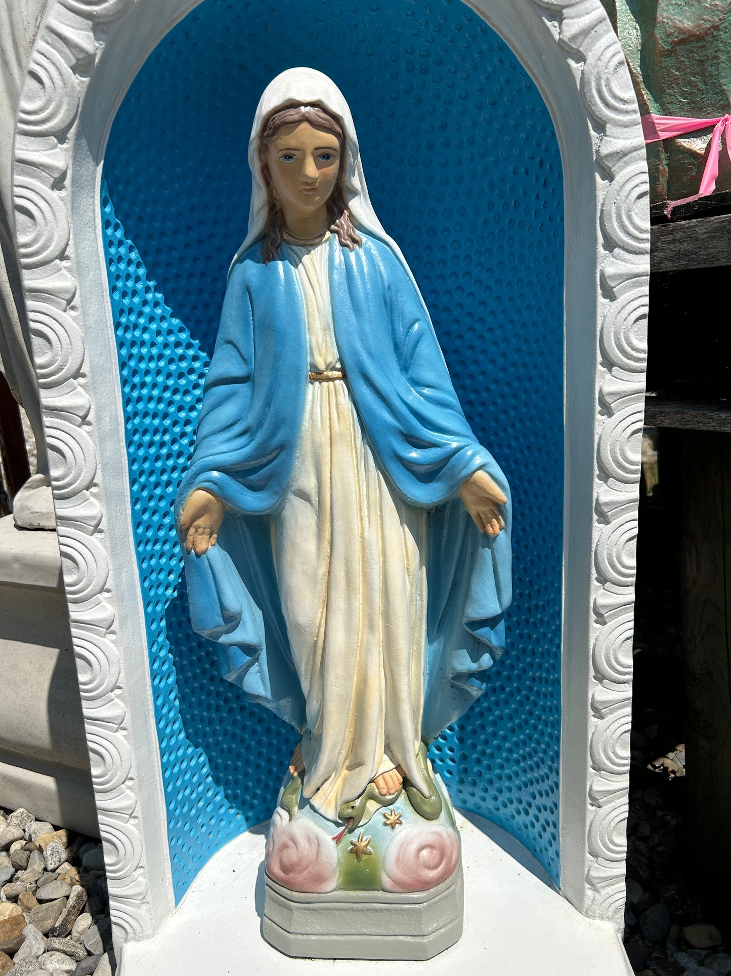 26” Tall Virgin Mary Detail Painted