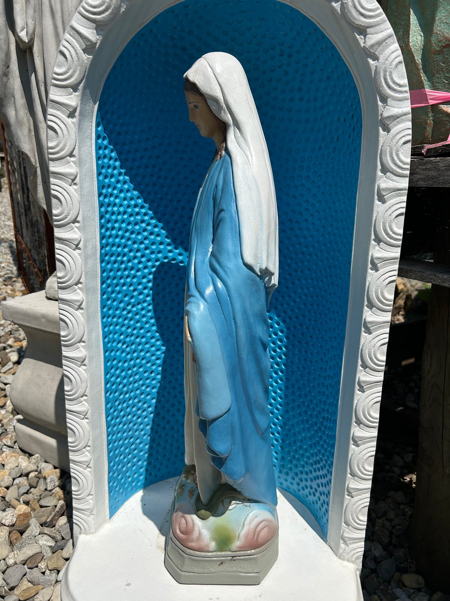 26” Tall Virgin Mary Detail Painted