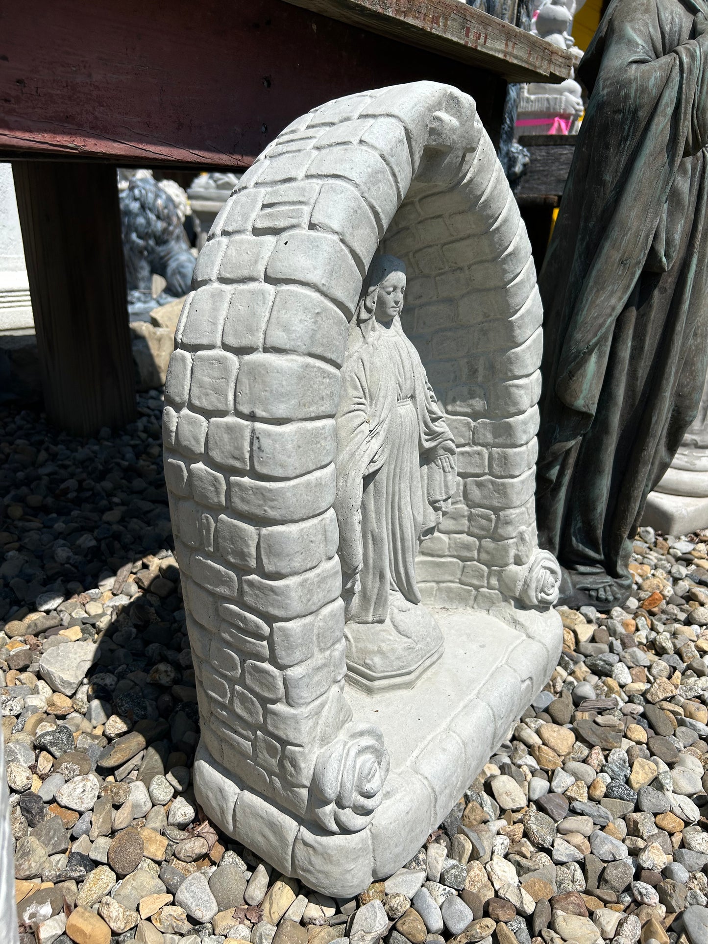 24” Virgin Mary in Grotto One Piece Statue