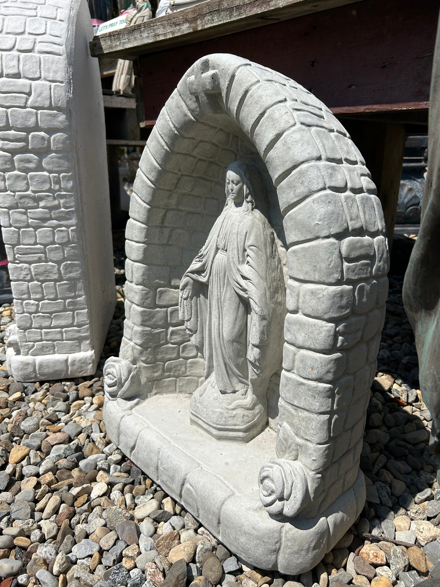 24” Virgin Mary in Grotto One Piece Statue