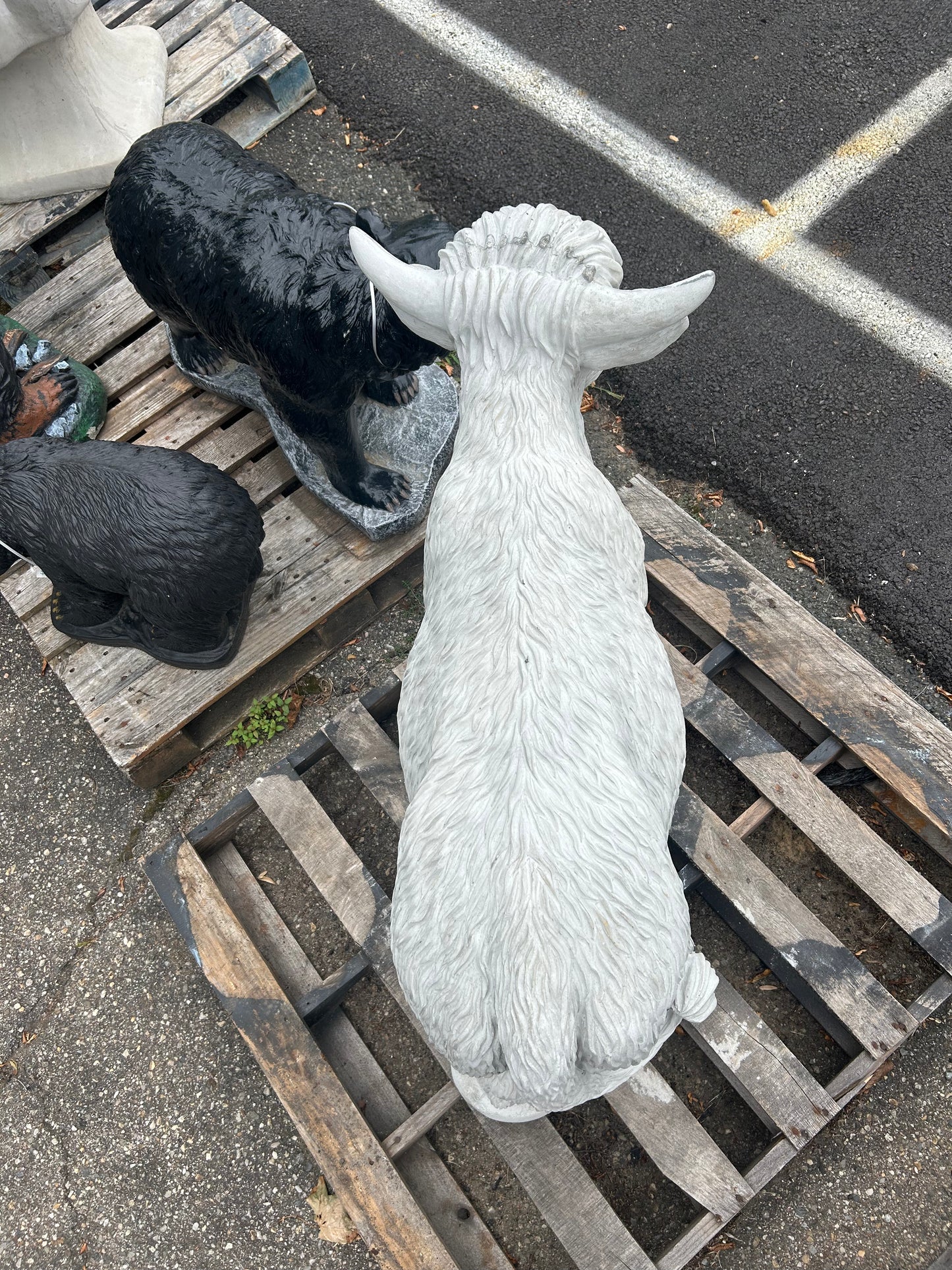 Highland Cow Concrete Statue