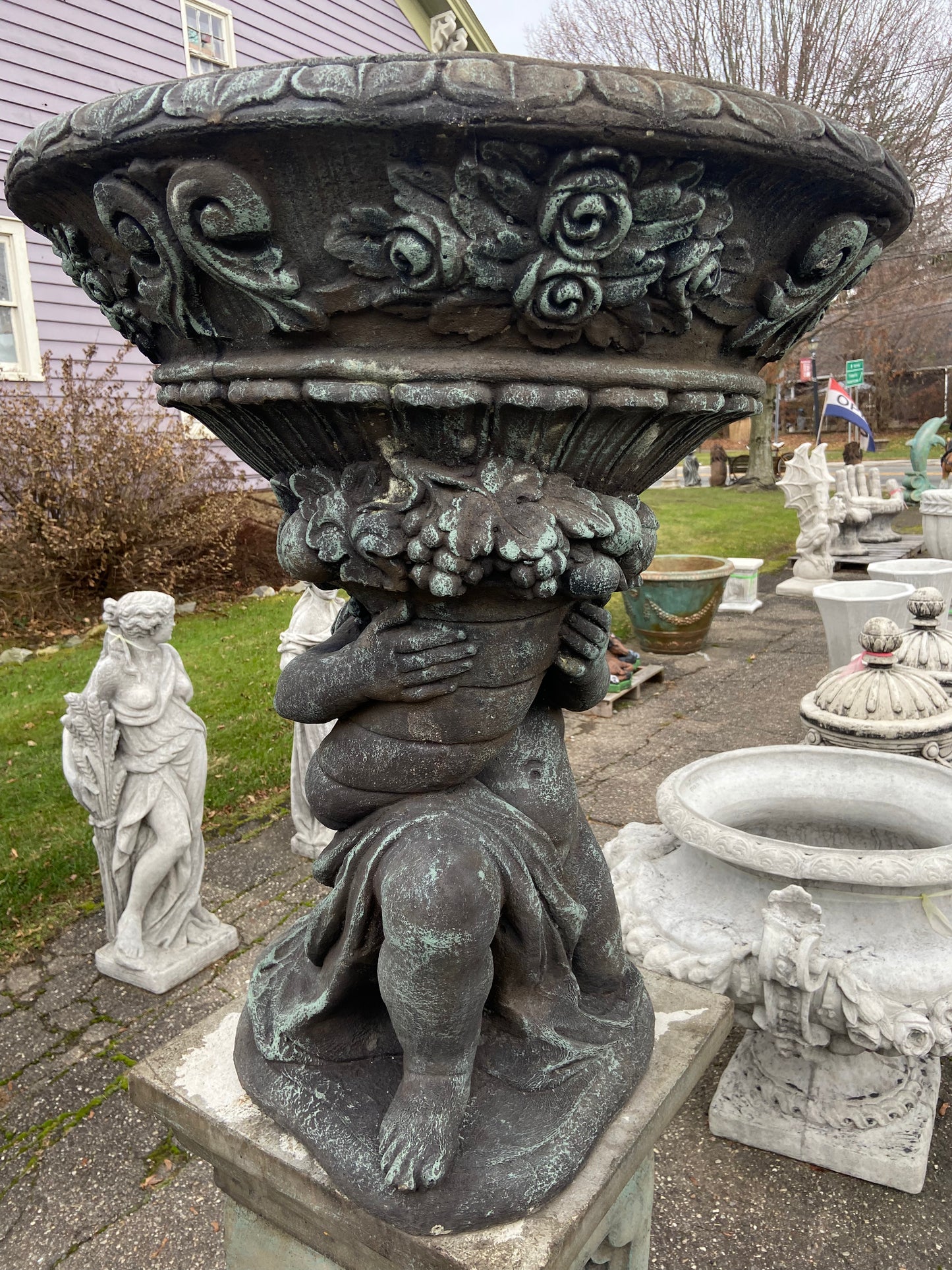 Cherub Planter (Left)