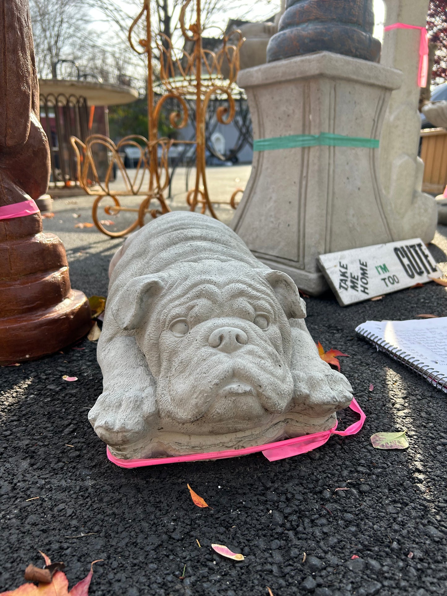 Layla- Laying Bulldog Statue