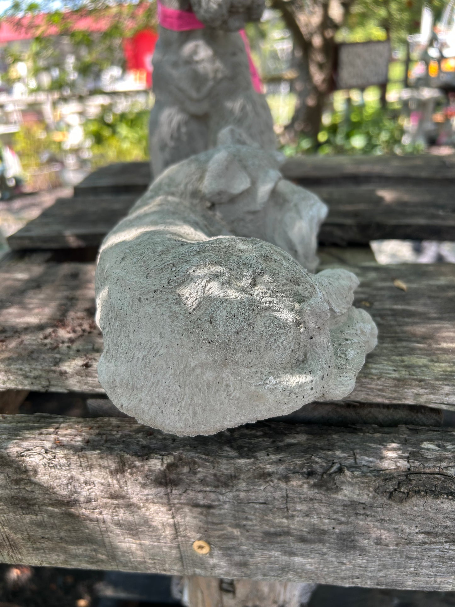 Sleeping Schnauzer Dog Statue