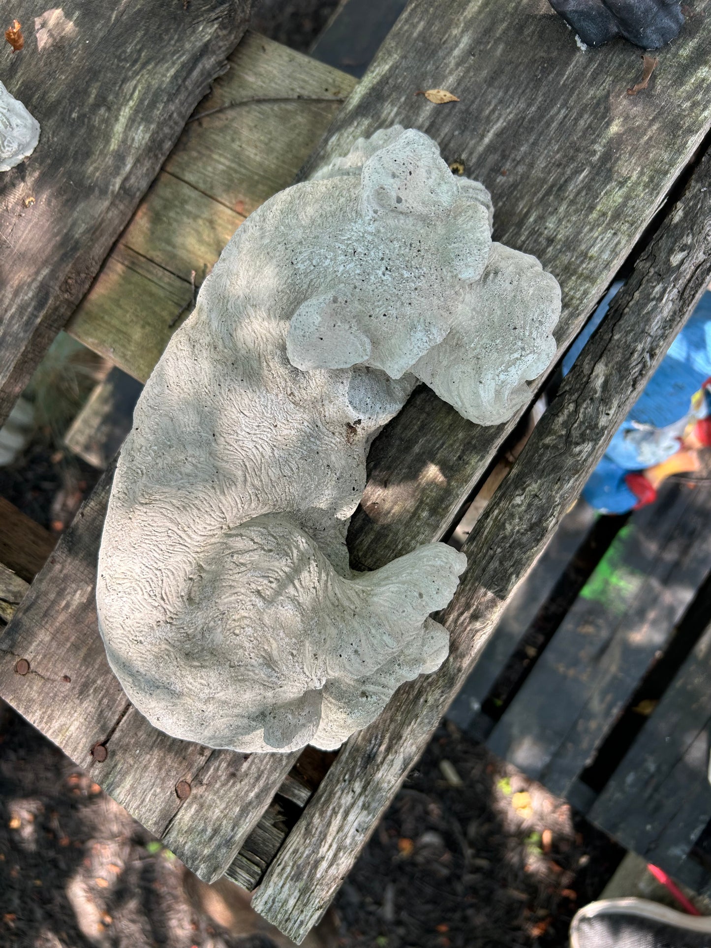 Sleeping Schnauzer Dog Statue