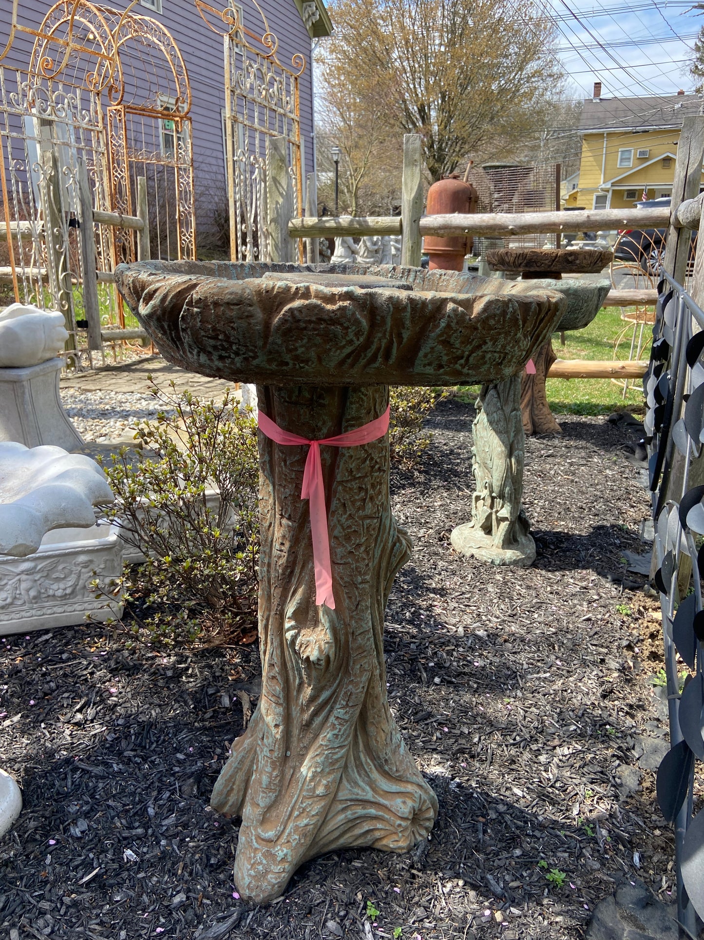 Log Birdbath