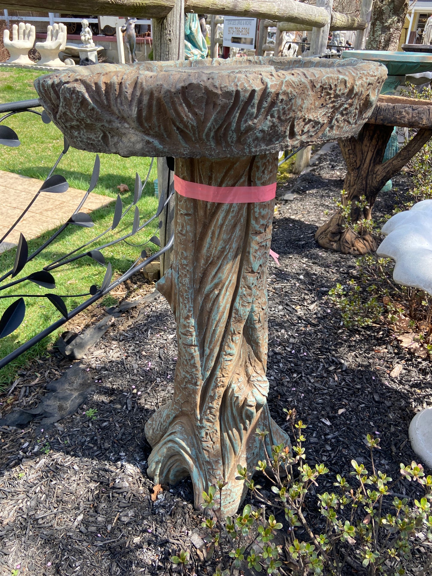 Log Birdbath