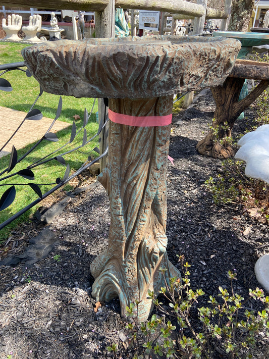 Log Birdbath