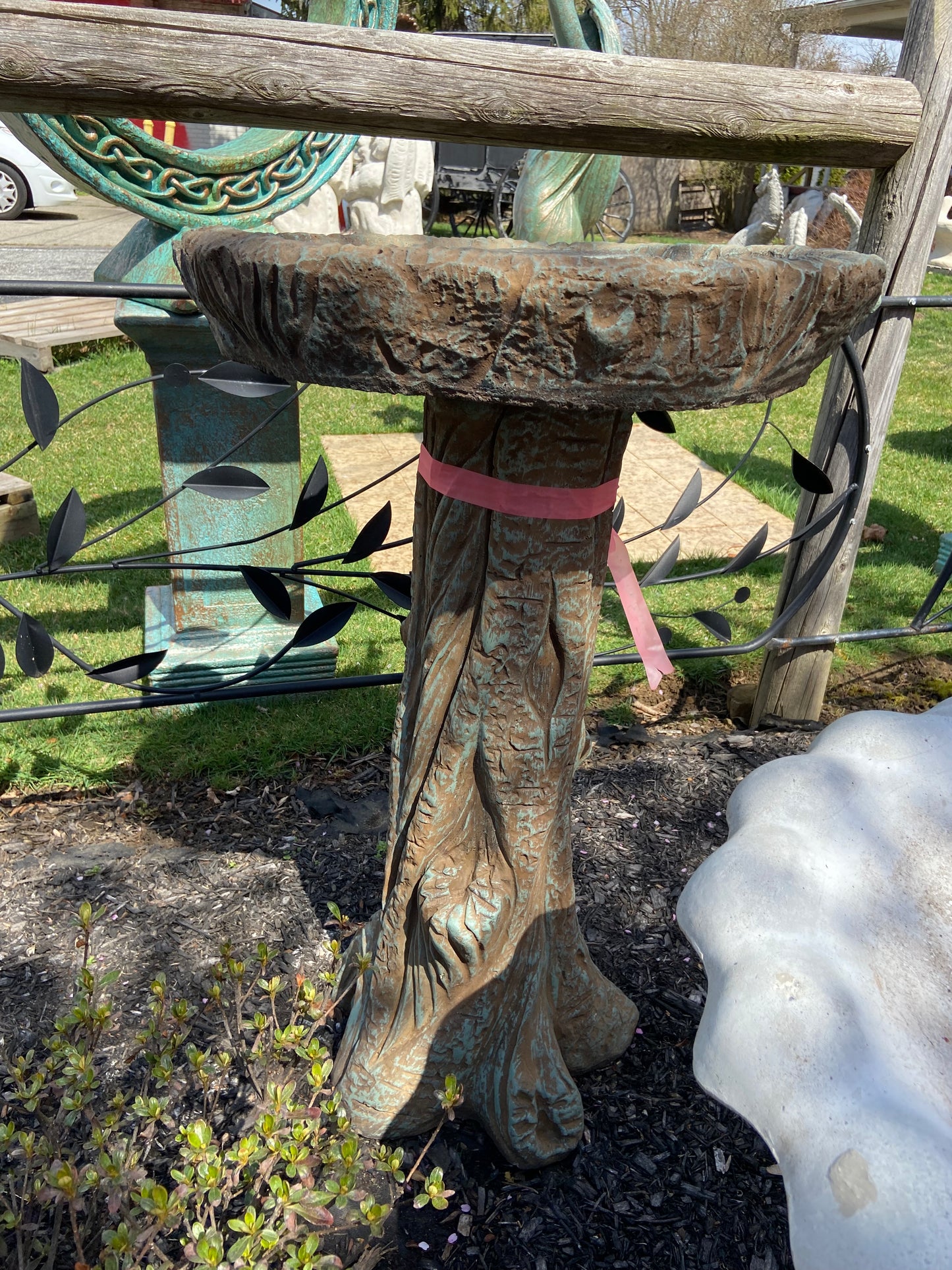 Log Birdbath