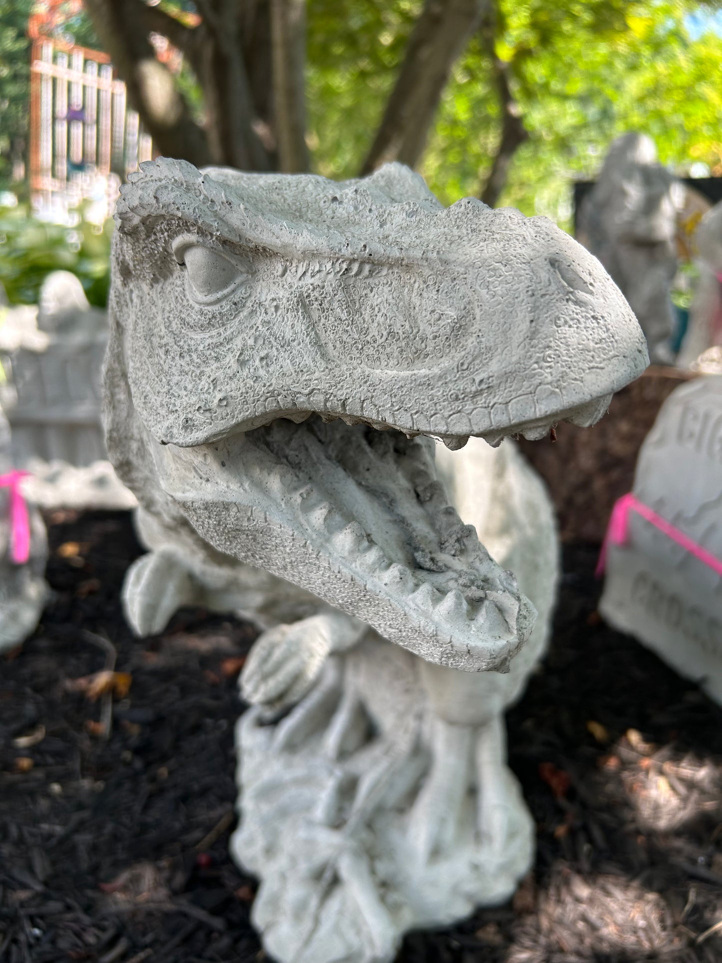 T-Rex Concrete Statue
