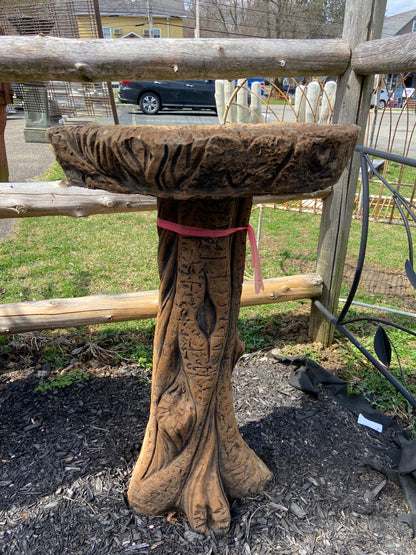 Log Birdbath