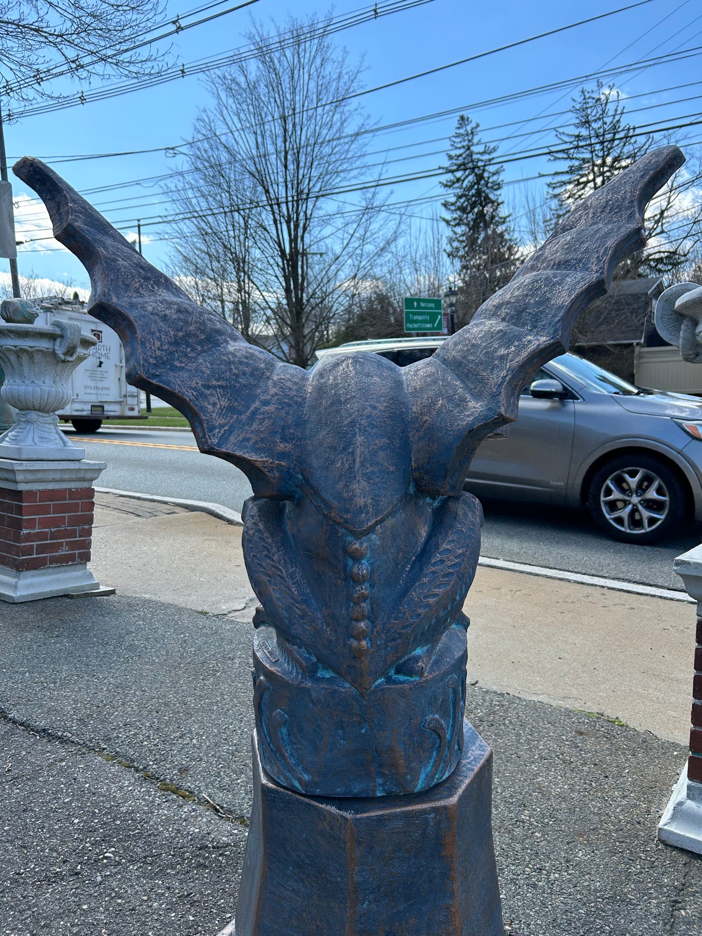 Delray Gargoyle w/ Pedestal Set