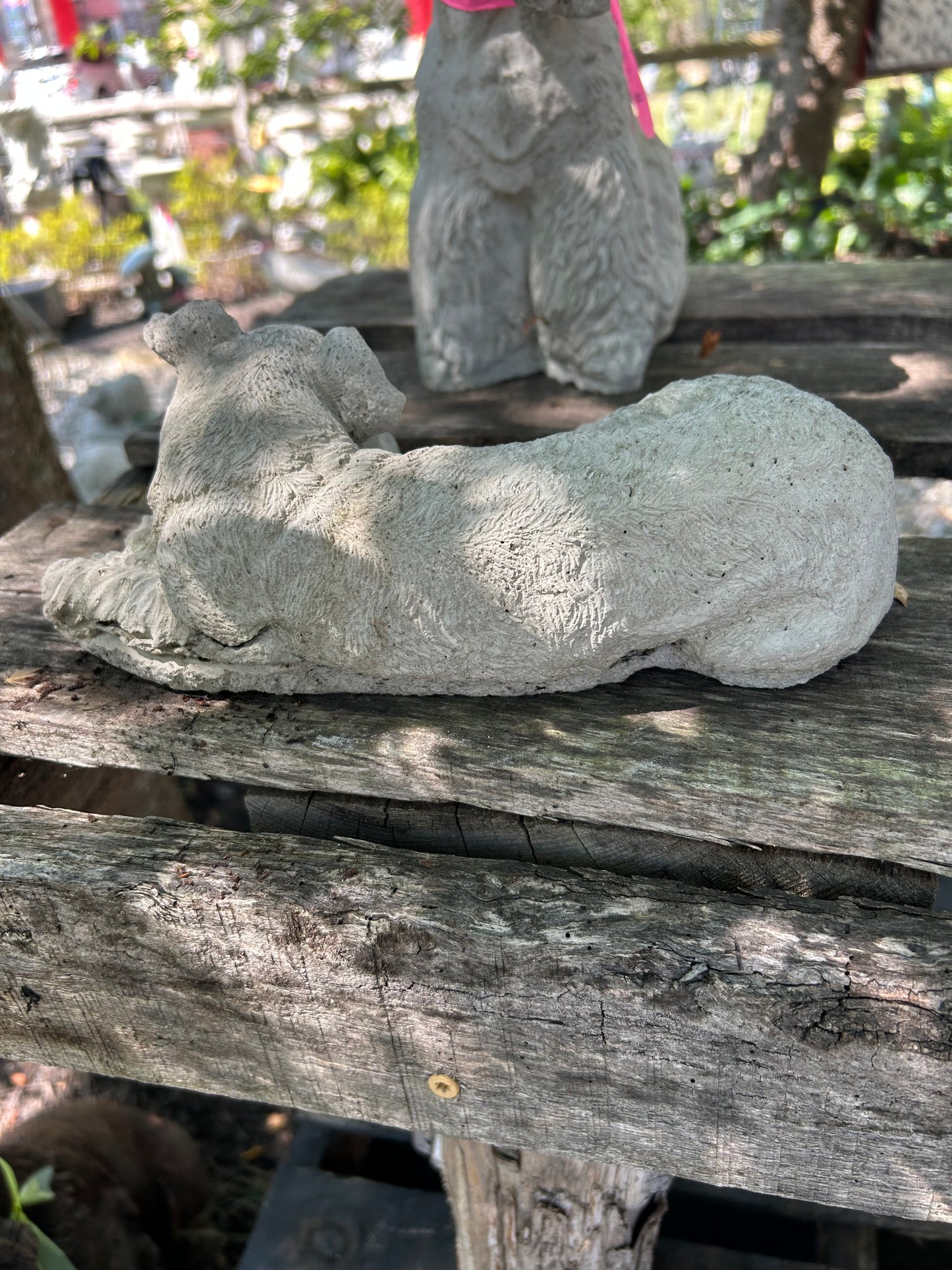 Sleeping Schnauzer Dog Statue