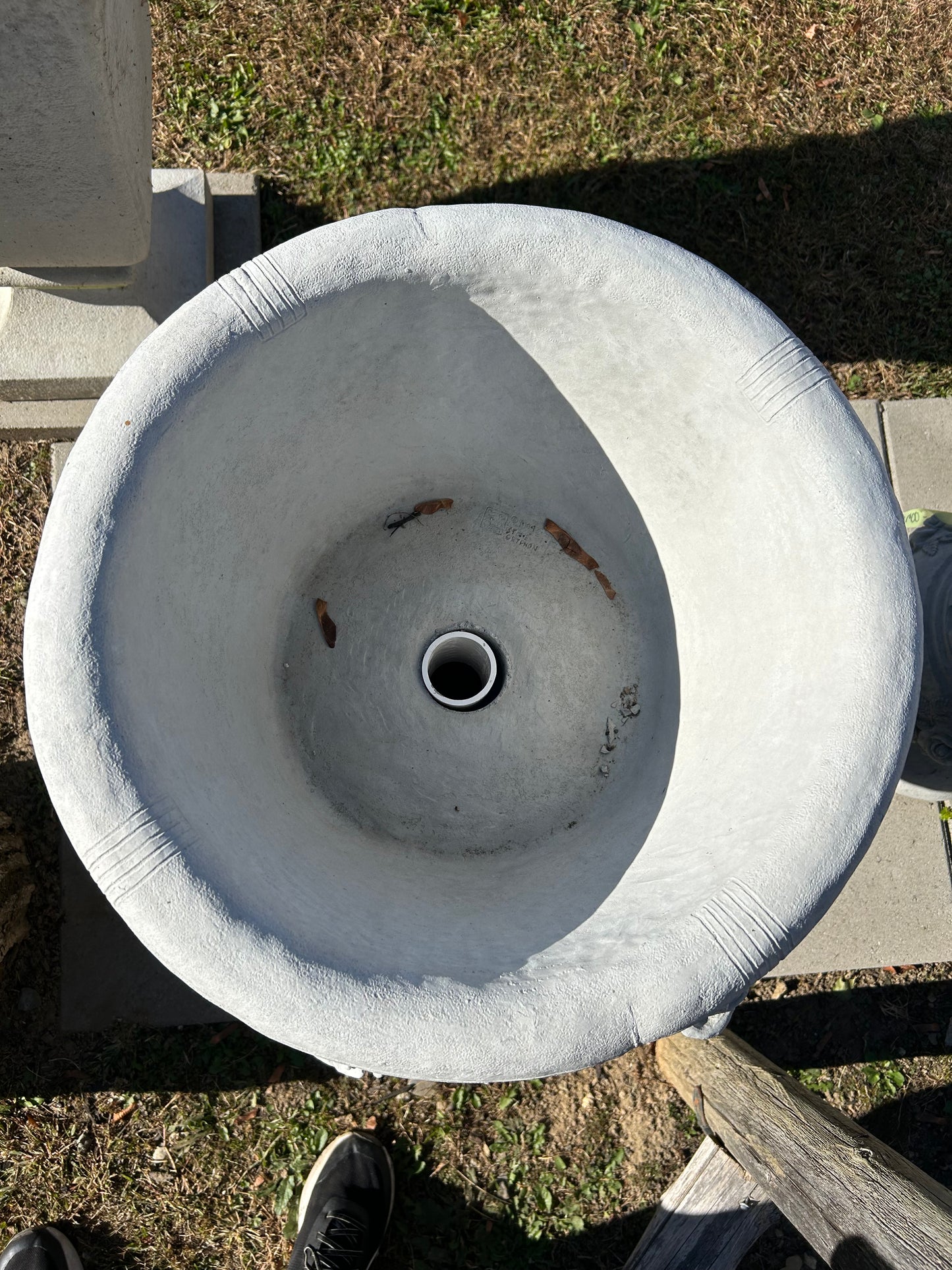 2-Piece Rose Concrete Planter