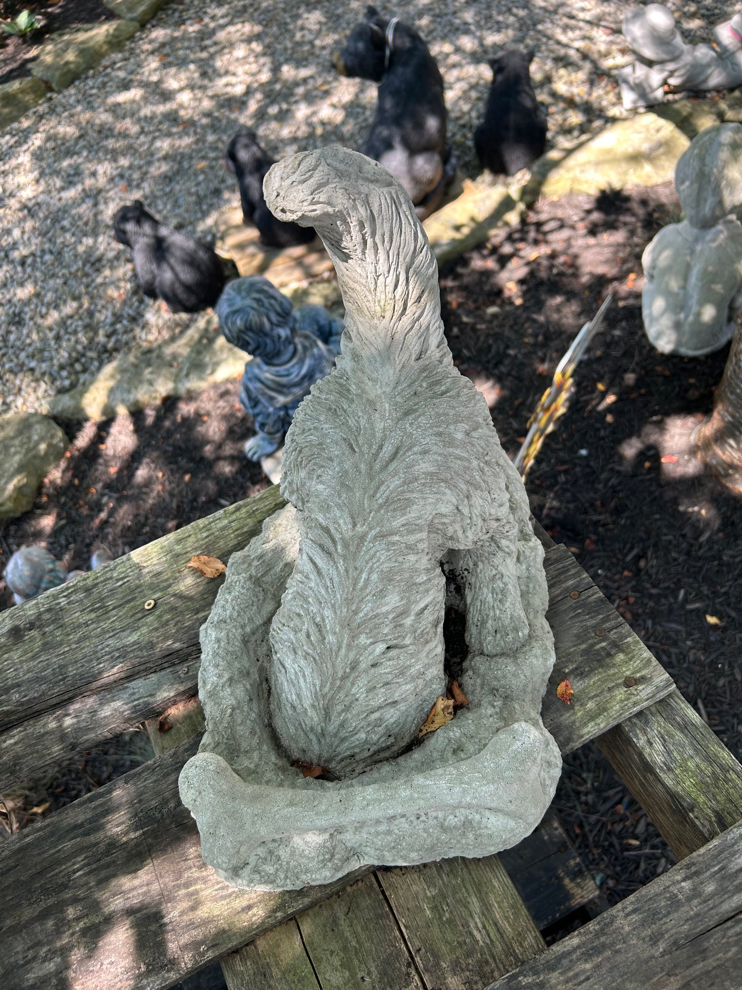 Digging Dog Concrete Statue