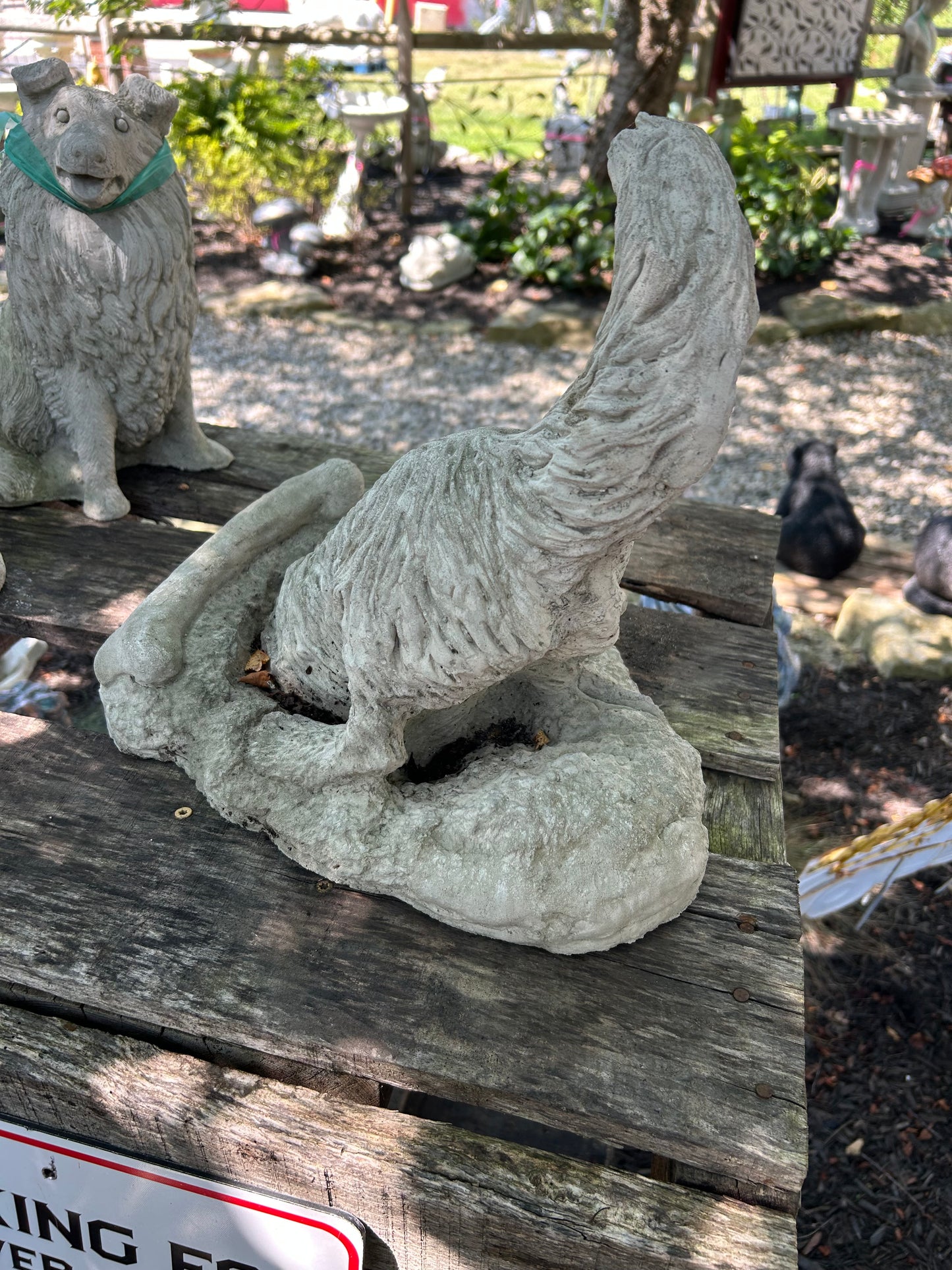 Digging Dog Concrete Statue