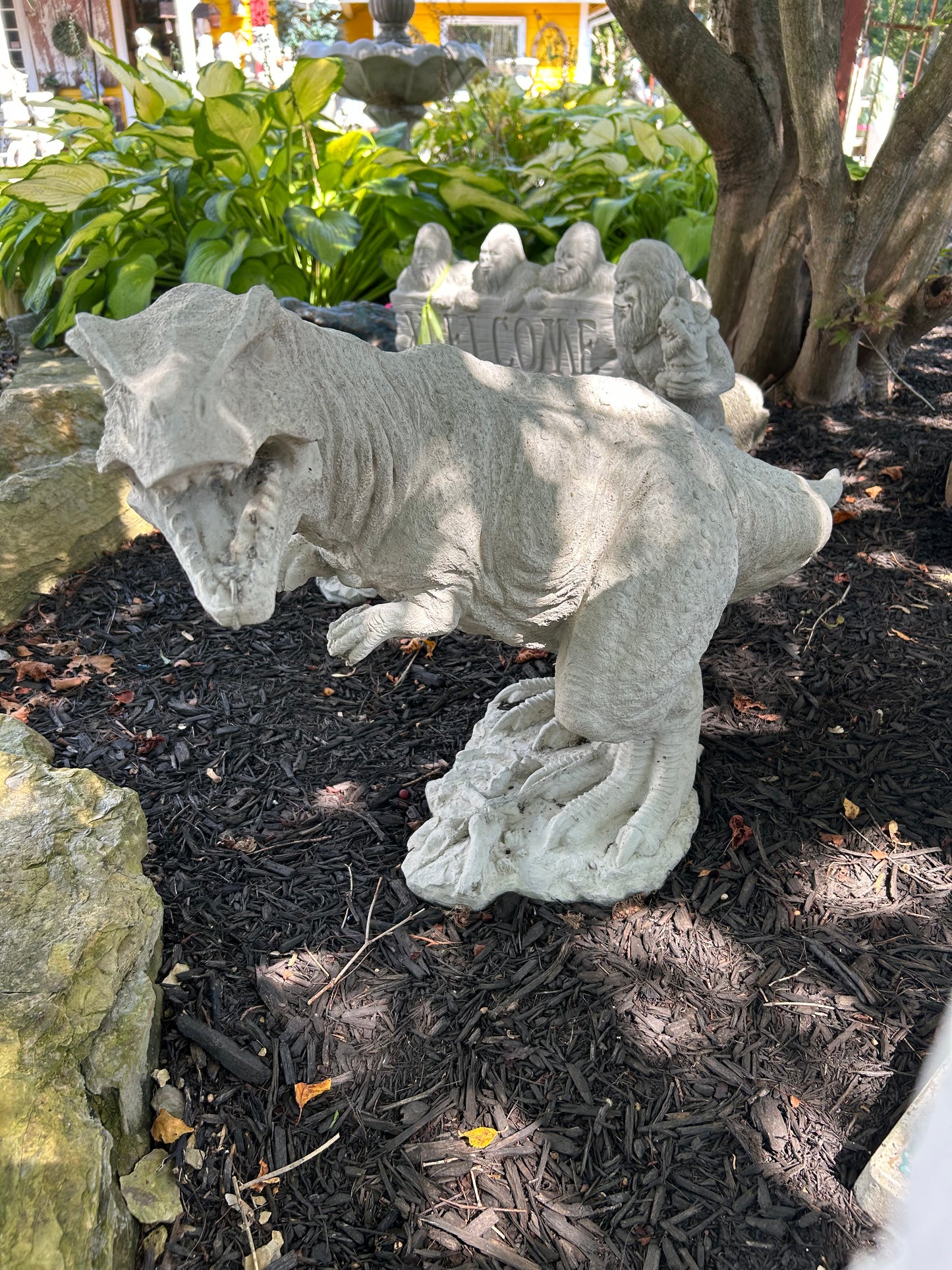 T-Rex Concrete Statue