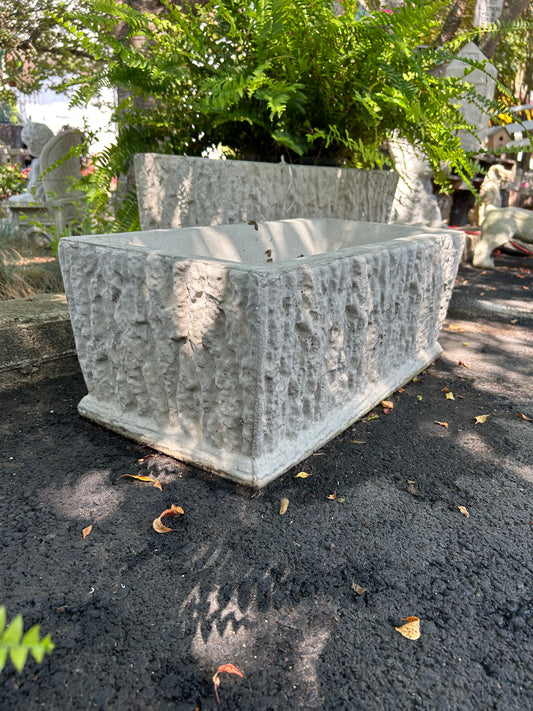 Rustic Woodlike Rectangular Planter