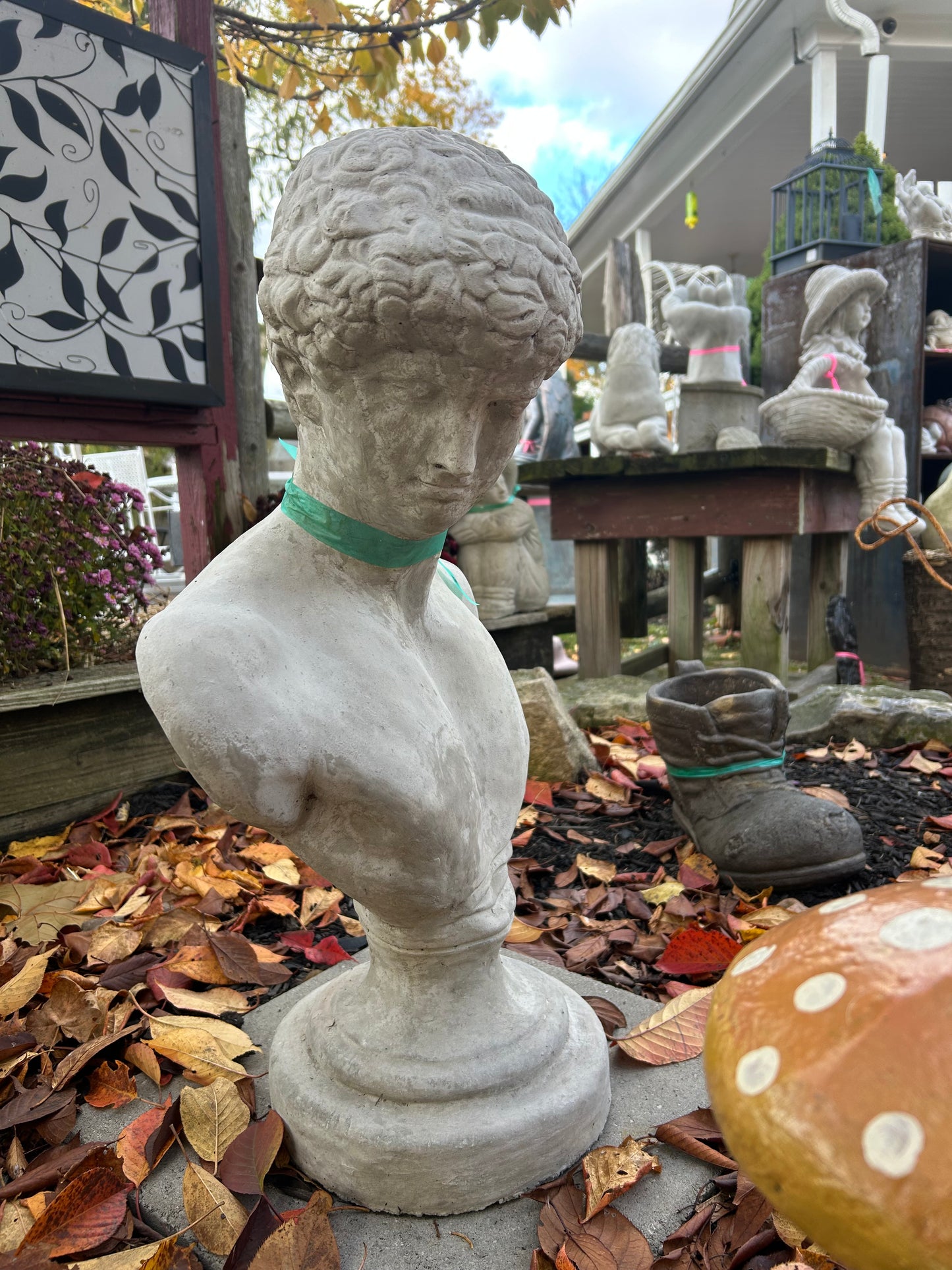 David Bust Concrete Statue