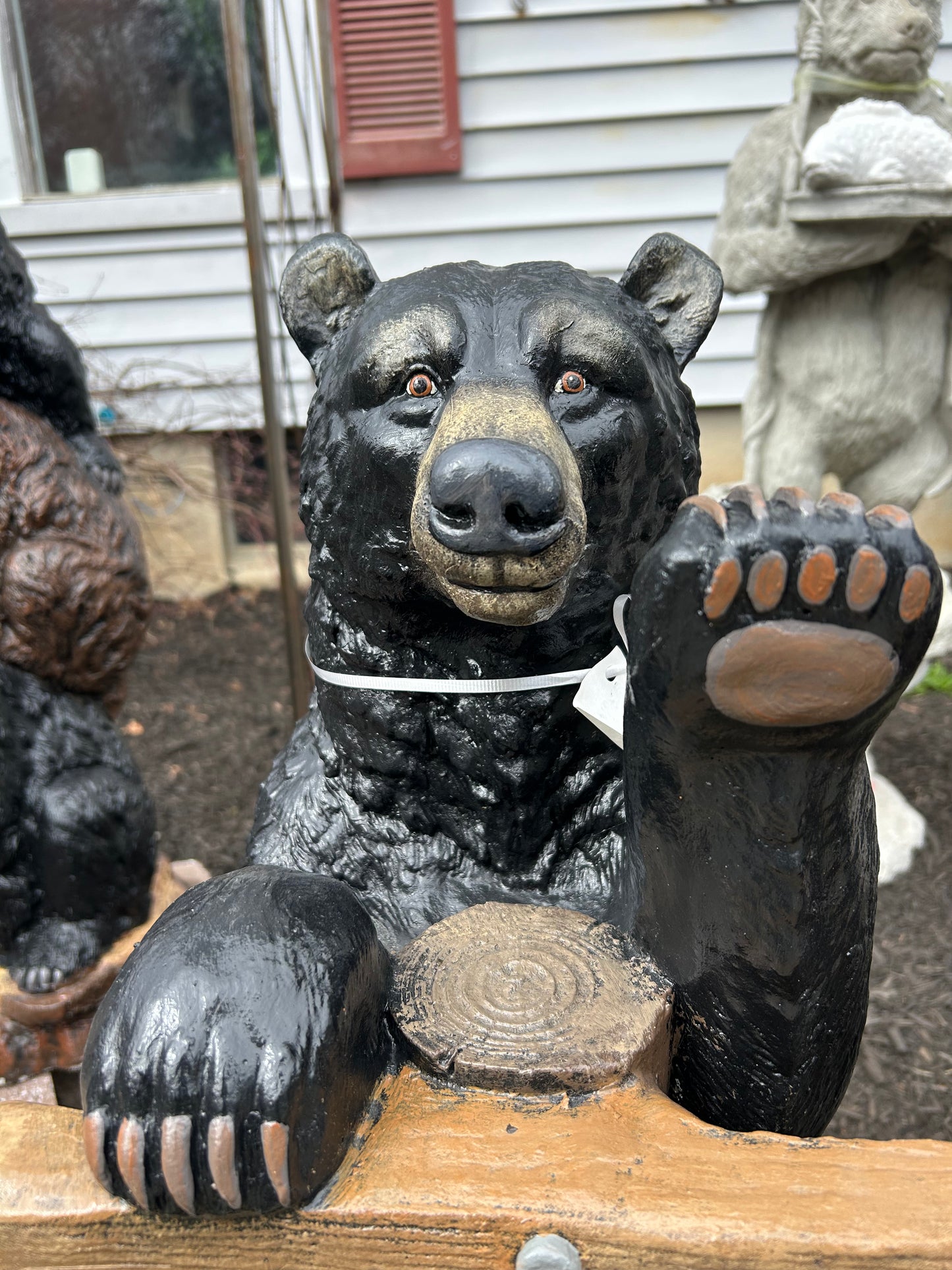 Bear w/ Welcome Sign Statue