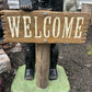 Bear w/ Welcome Sign Statue
