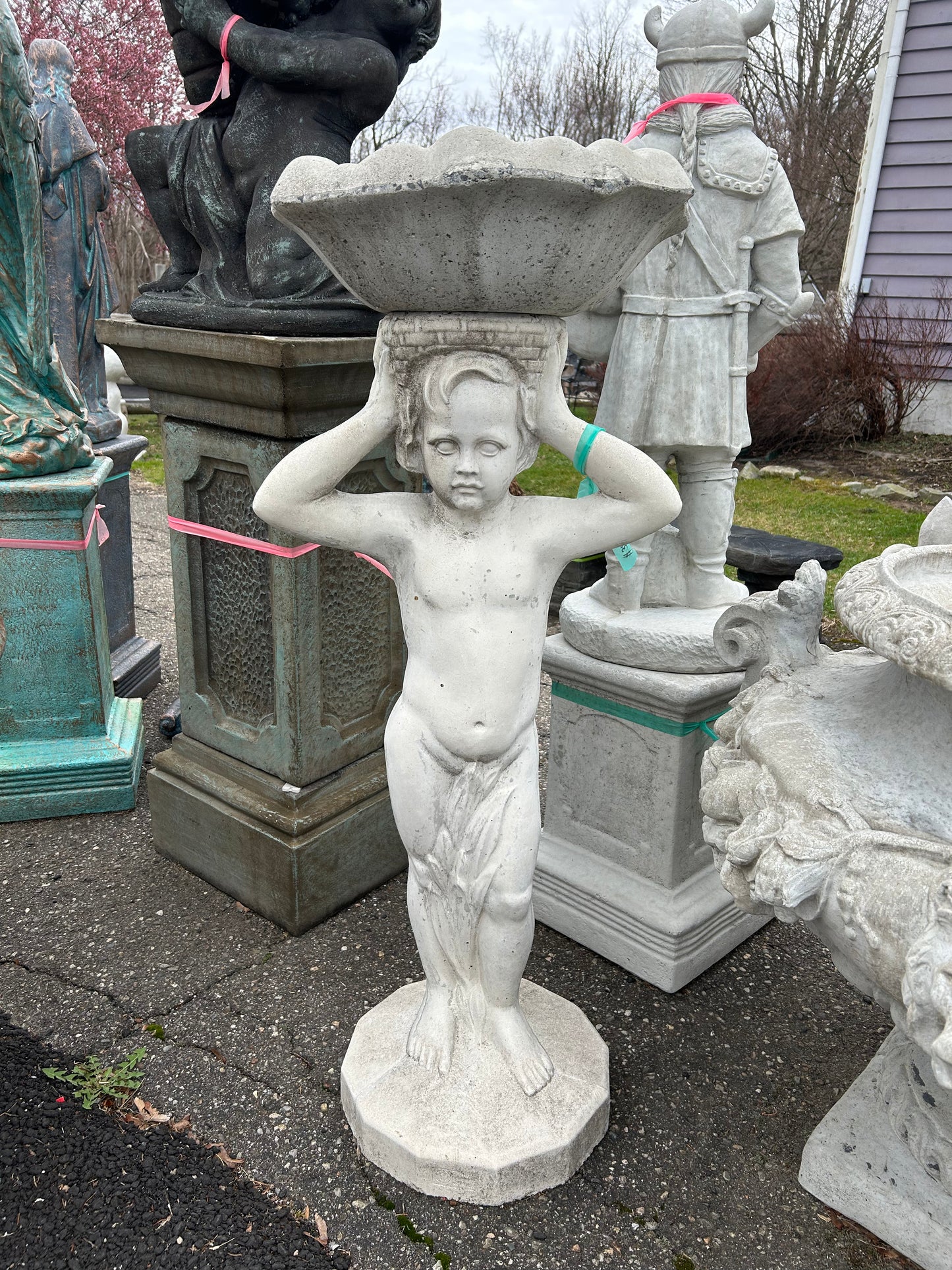 Boy Birdbath