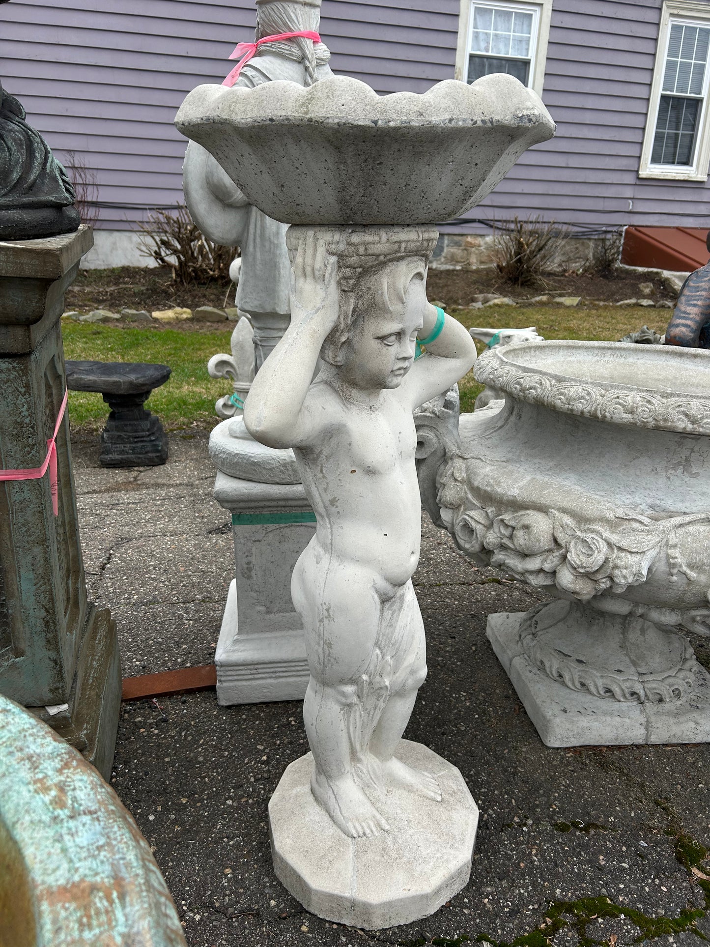 Boy Birdbath
