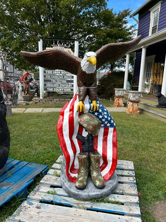 X-Lrg Eagle with Flag and Battle Cross