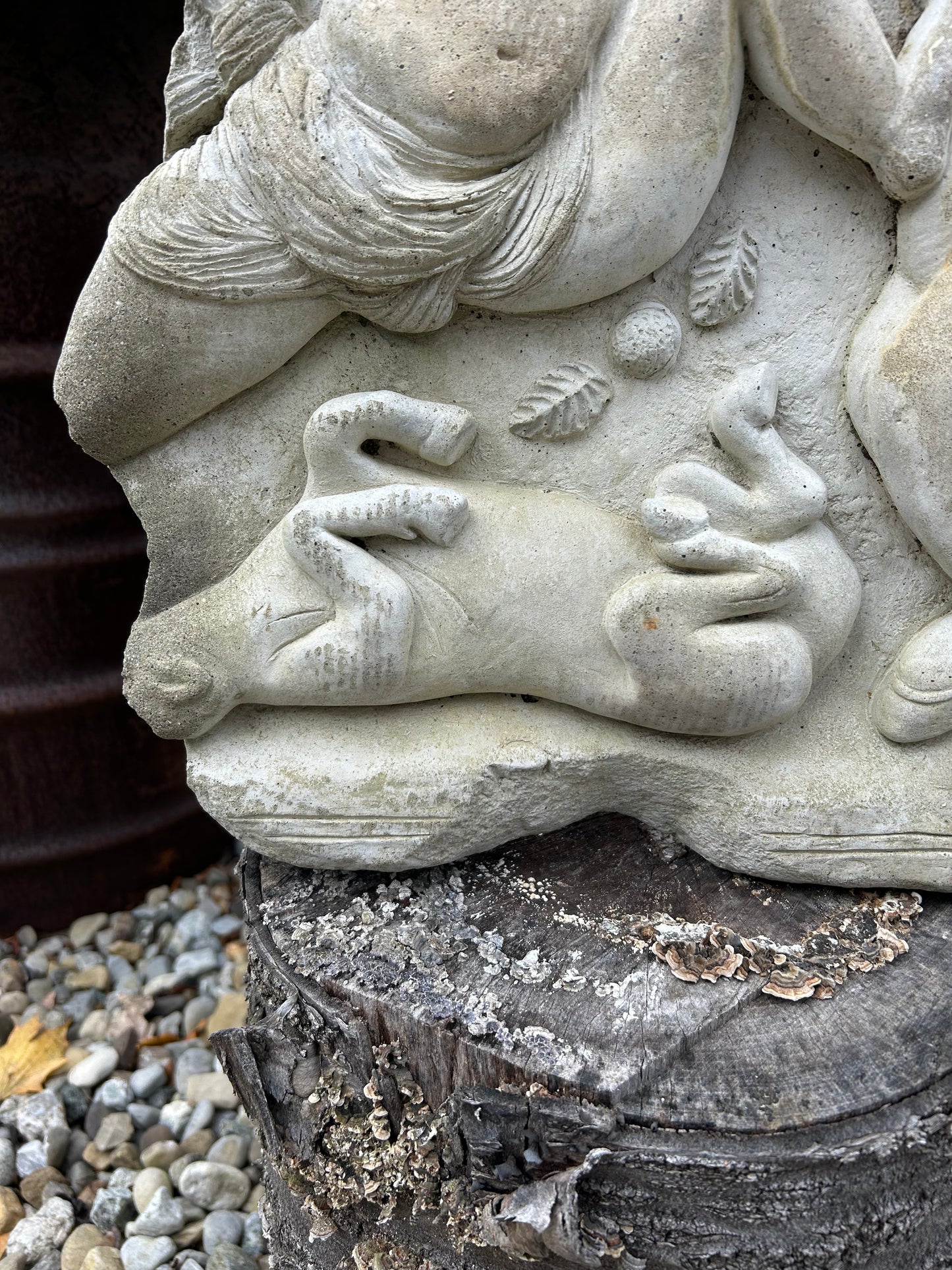 Krishna Slays Keshi Concrete Plaque